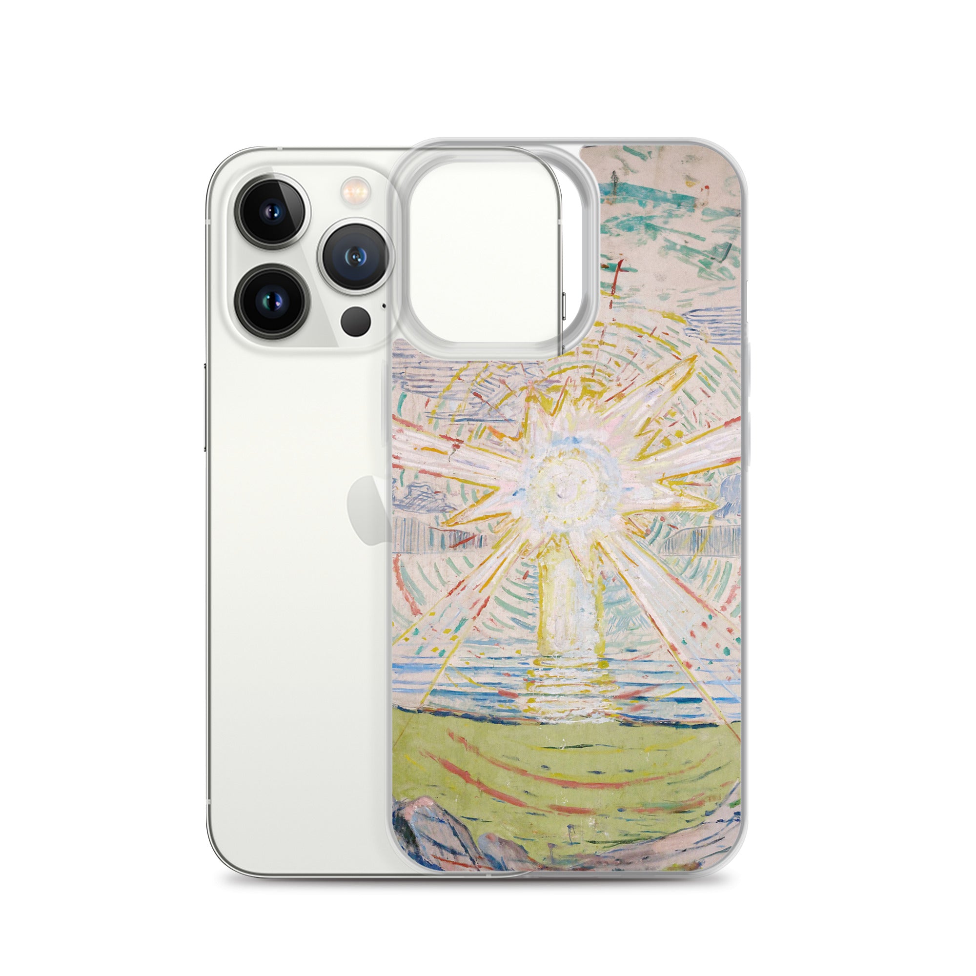 Edvard Munch „Die Sonne“, berühmtes Gemälde, iPhone®-Hülle | Transparente Kunsthülle für iPhone®