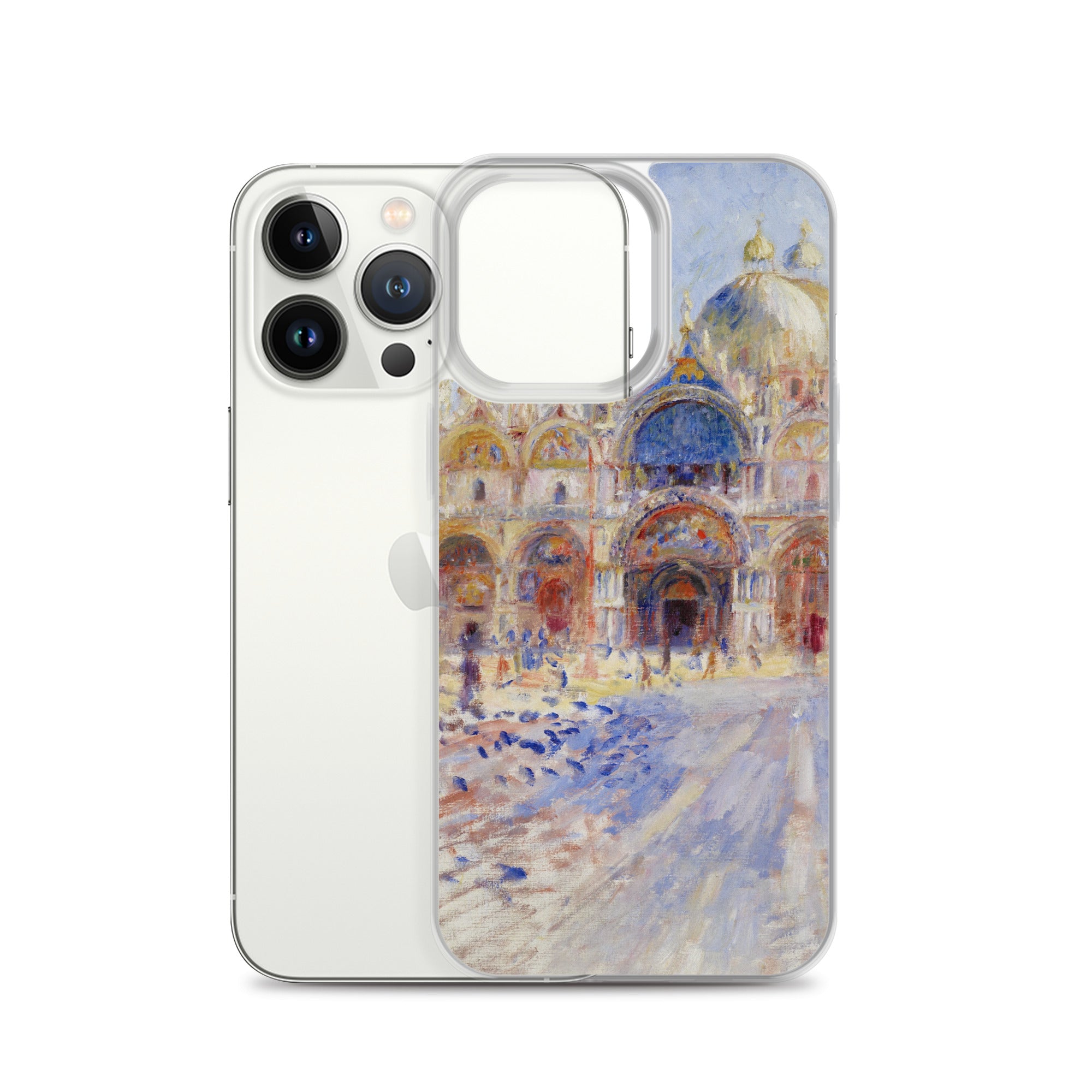 Pierre-Auguste Renoir 'The Piazza San Marco, Venice' Famous Painting iPhone® Case | Clear Art Case for iPhone®