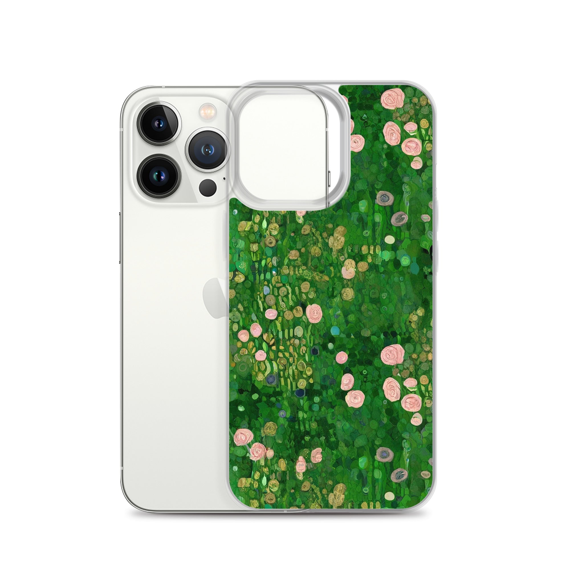 Gustav Klimt 'Rosebushes under the Trees' Famous Painting iPhone® Case | Clear Art Case for iPhone®