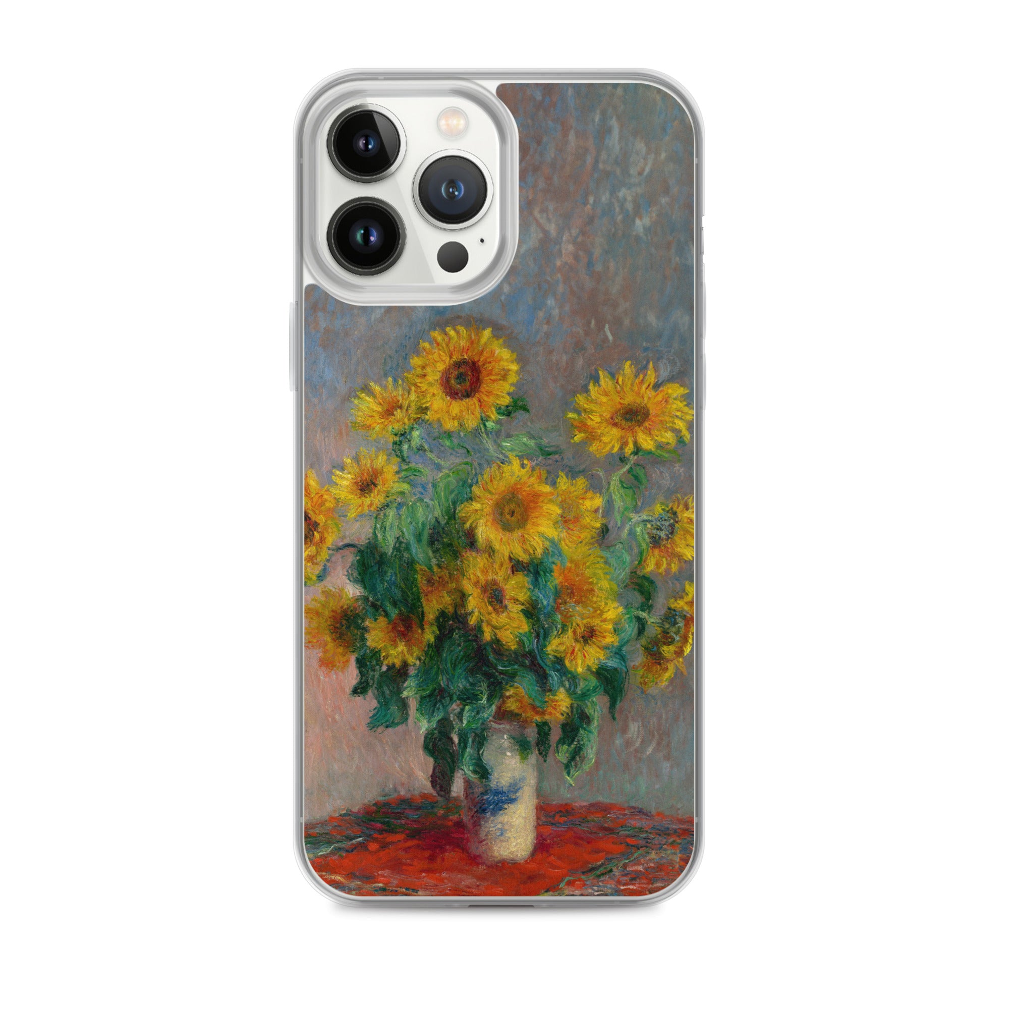 Claude Monet „Sonnenblumenstrauß“, berühmtes Gemälde, iPhone®-Hülle | Transparente Kunsthülle für iPhone®