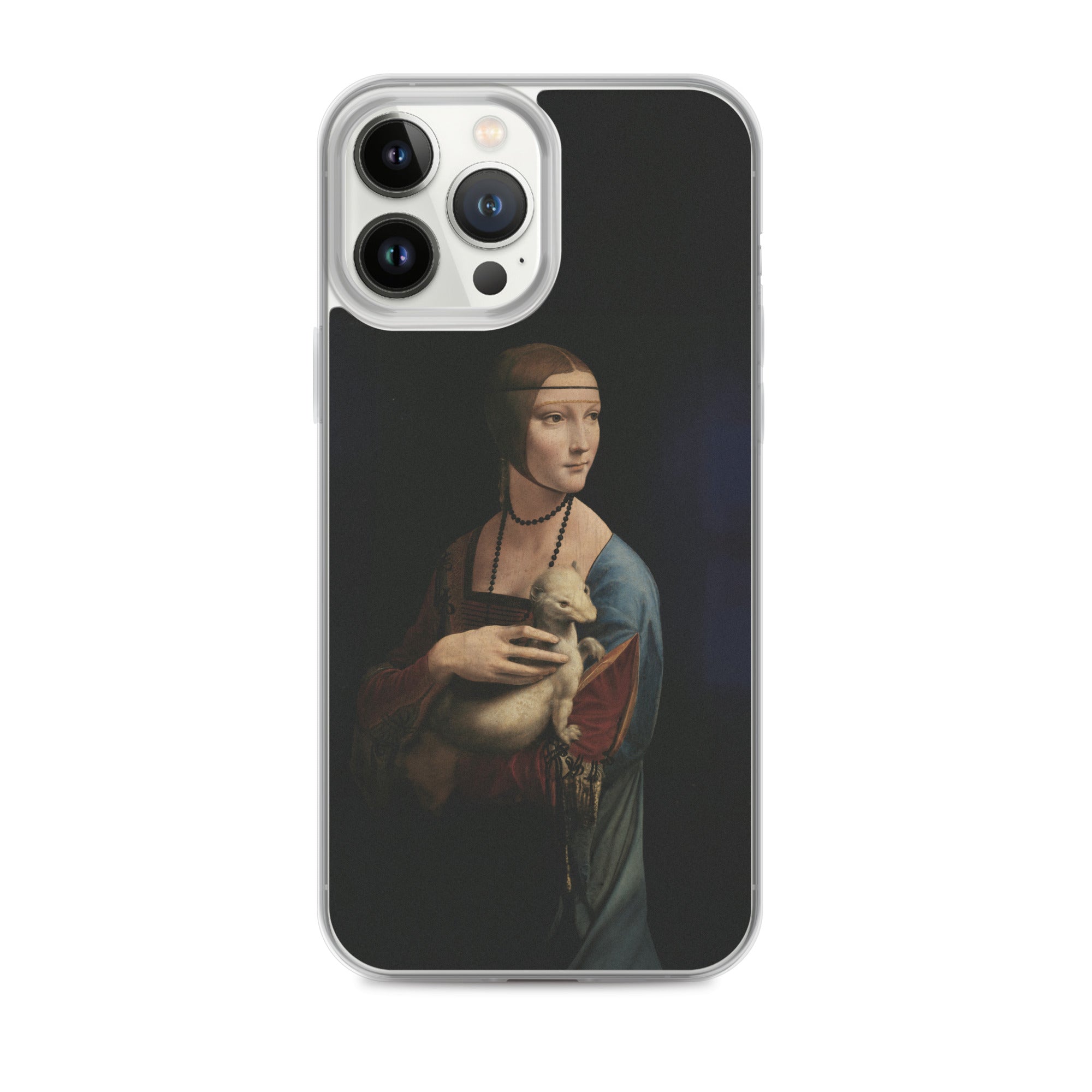 Leonardo da Vinci „Dame mit dem Hermelin“, berühmtes Gemälde, iPhone®-Hülle | Transparente Kunsthülle für iPhone®