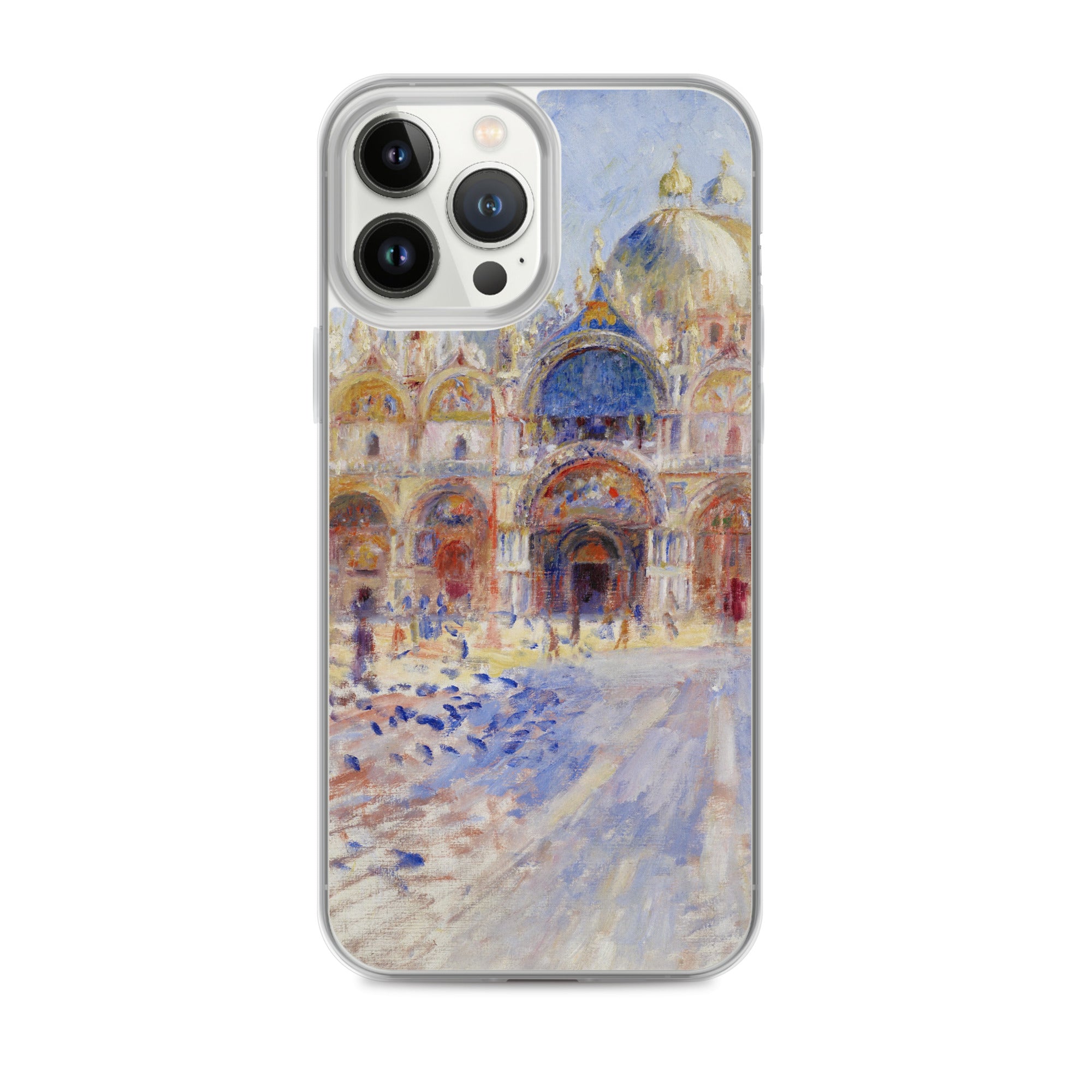 Pierre-Auguste Renoir 'The Piazza San Marco, Venice' Famous Painting iPhone® Case | Clear Art Case for iPhone®