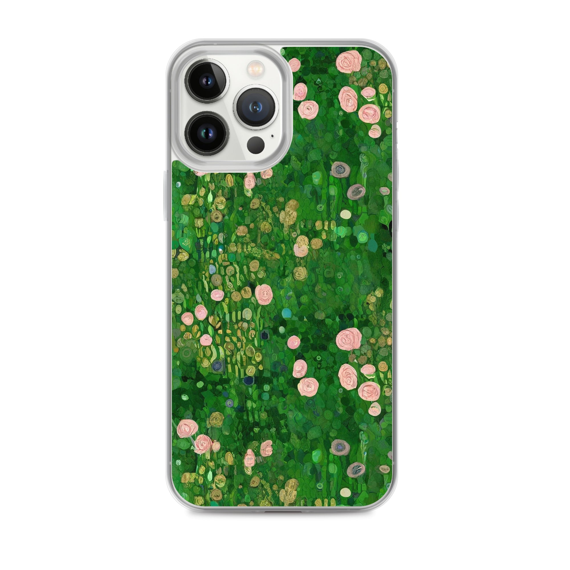 Gustav Klimt 'Rosebushes under the Trees' Famous Painting iPhone® Case | Clear Art Case for iPhone®