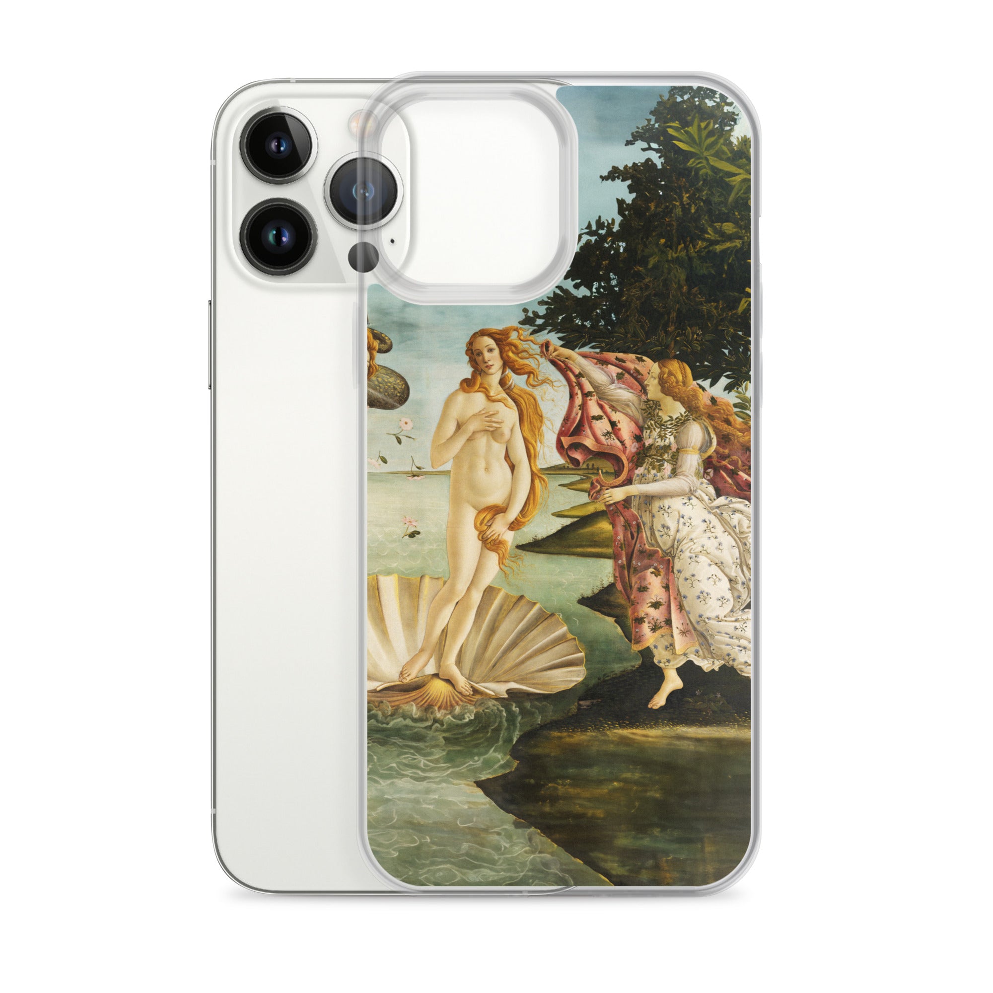 Sandro Botticellis berühmtes Gemälde „Die Geburt der Venus“ – iPhone®-Hülle | Transparente Kunsthülle für iPhone®