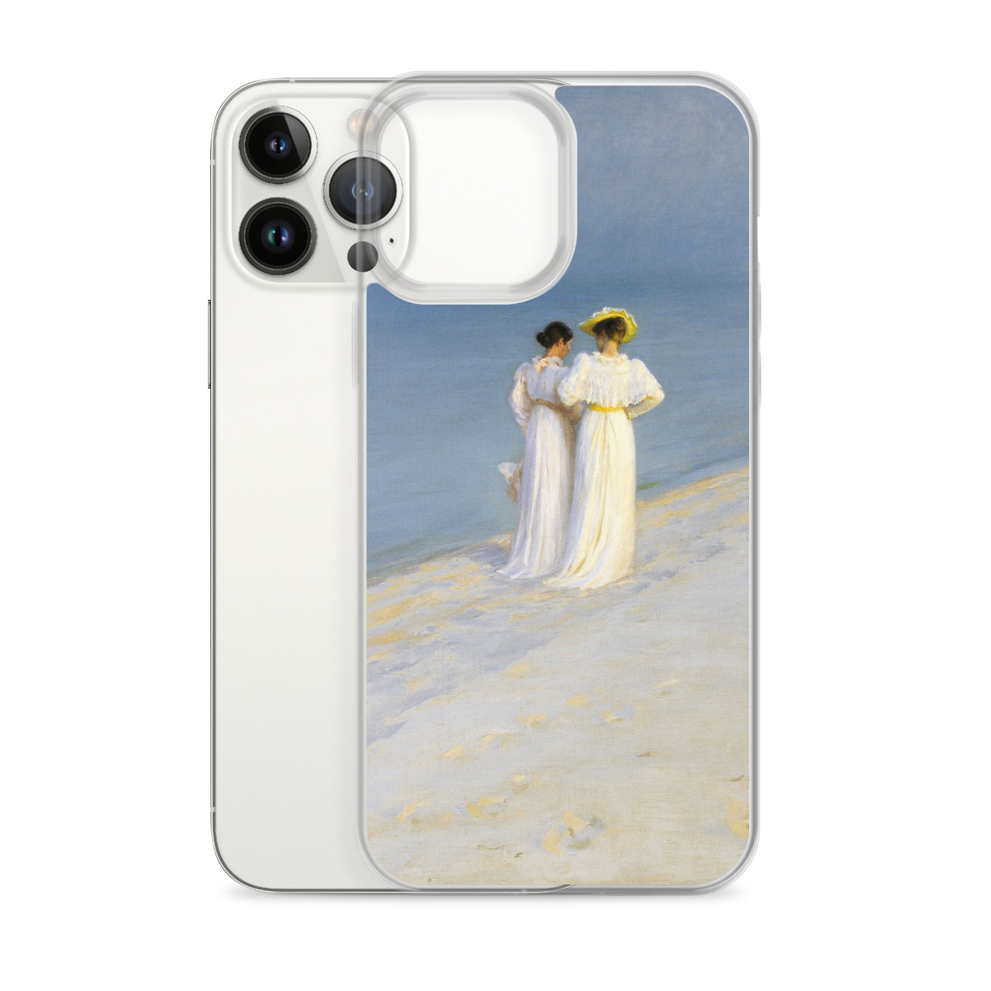 P.S. Krøyer 'Summer Evening on Skagen's Southern Beach' Famous Painting iPhone® Case | Clear Art Case for iPhone®