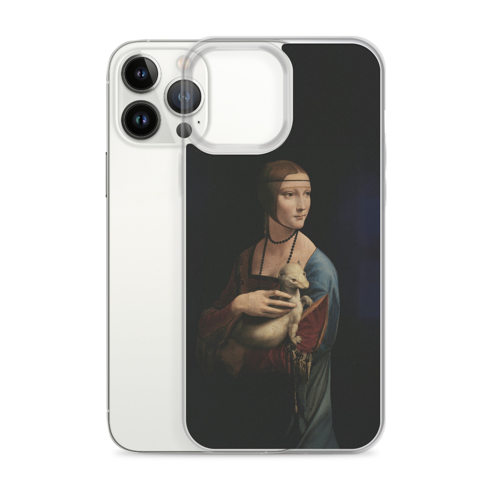 Leonardo da Vinci „Dame mit dem Hermelin“, berühmtes Gemälde, iPhone®-Hülle | Transparente Kunsthülle für iPhone®