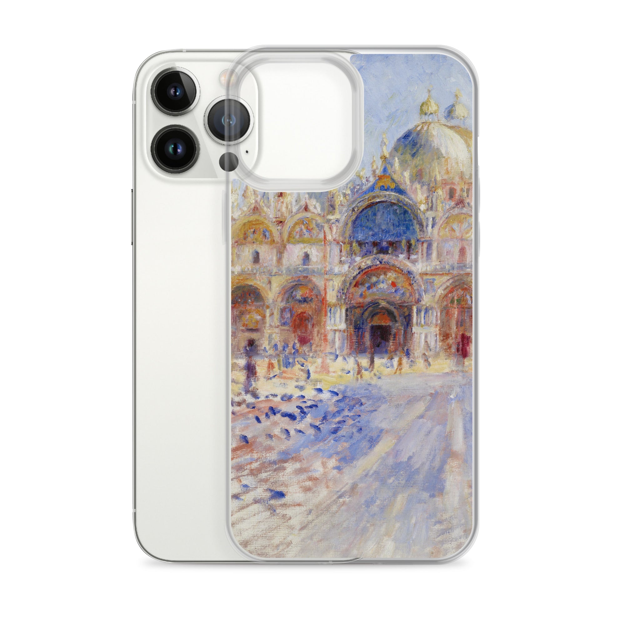 Pierre-Auguste Renoir 'The Piazza San Marco, Venice' Famous Painting iPhone® Case | Clear Art Case for iPhone®