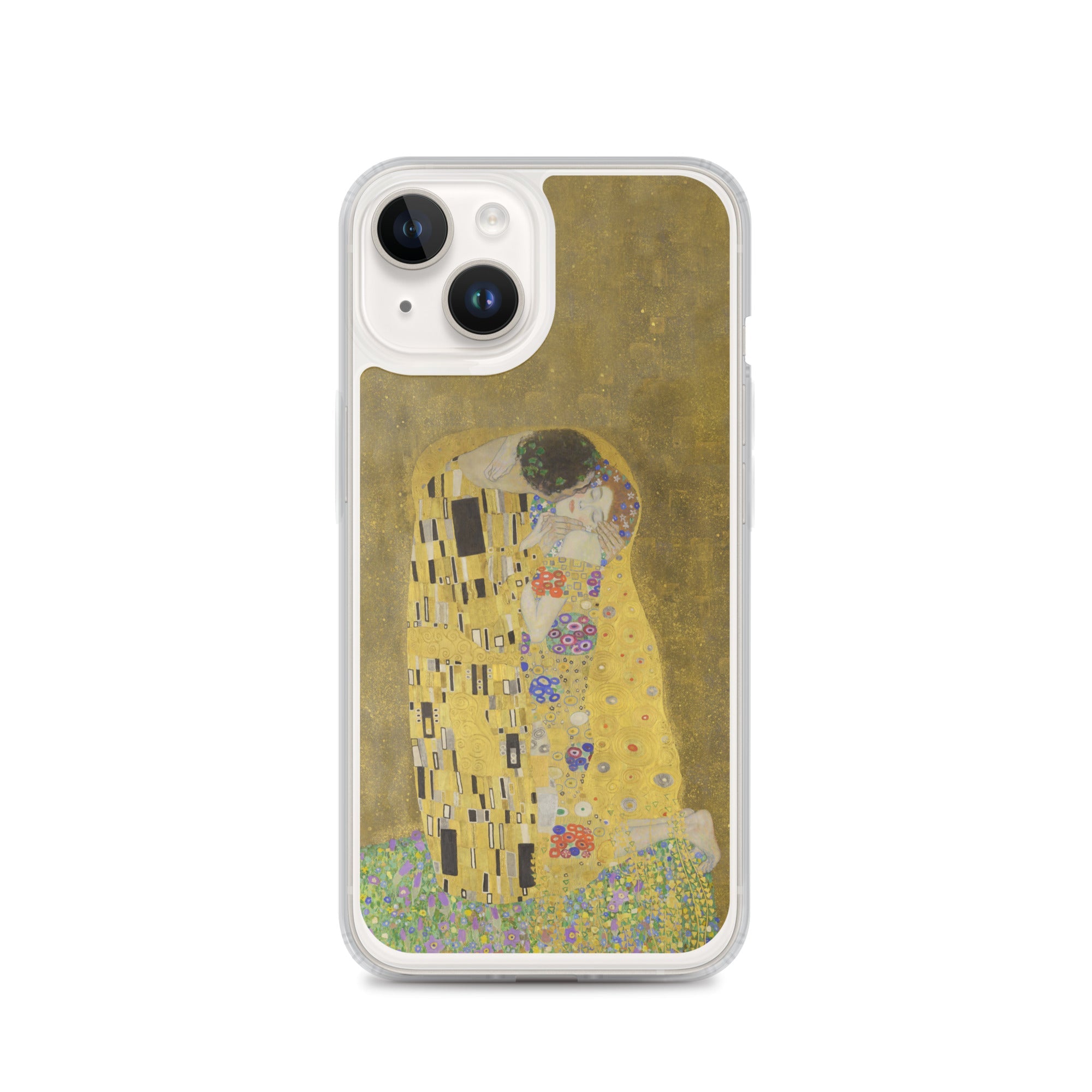 Gustav Klimt „Der Kuss“ Berühmtes Gemälde iPhone® Hülle | Transparente Kunsthülle für iPhone®