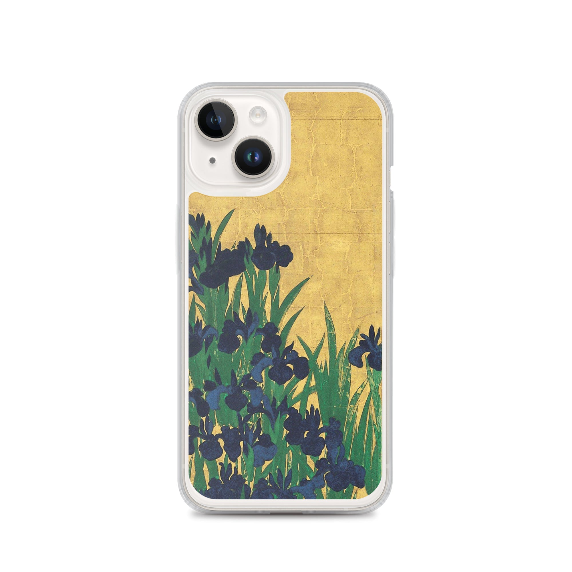 Ogata Kōrin 'Iris' berühmtes Gemälde iPhone® Hülle | Transparente Kunsthülle für iPhone®