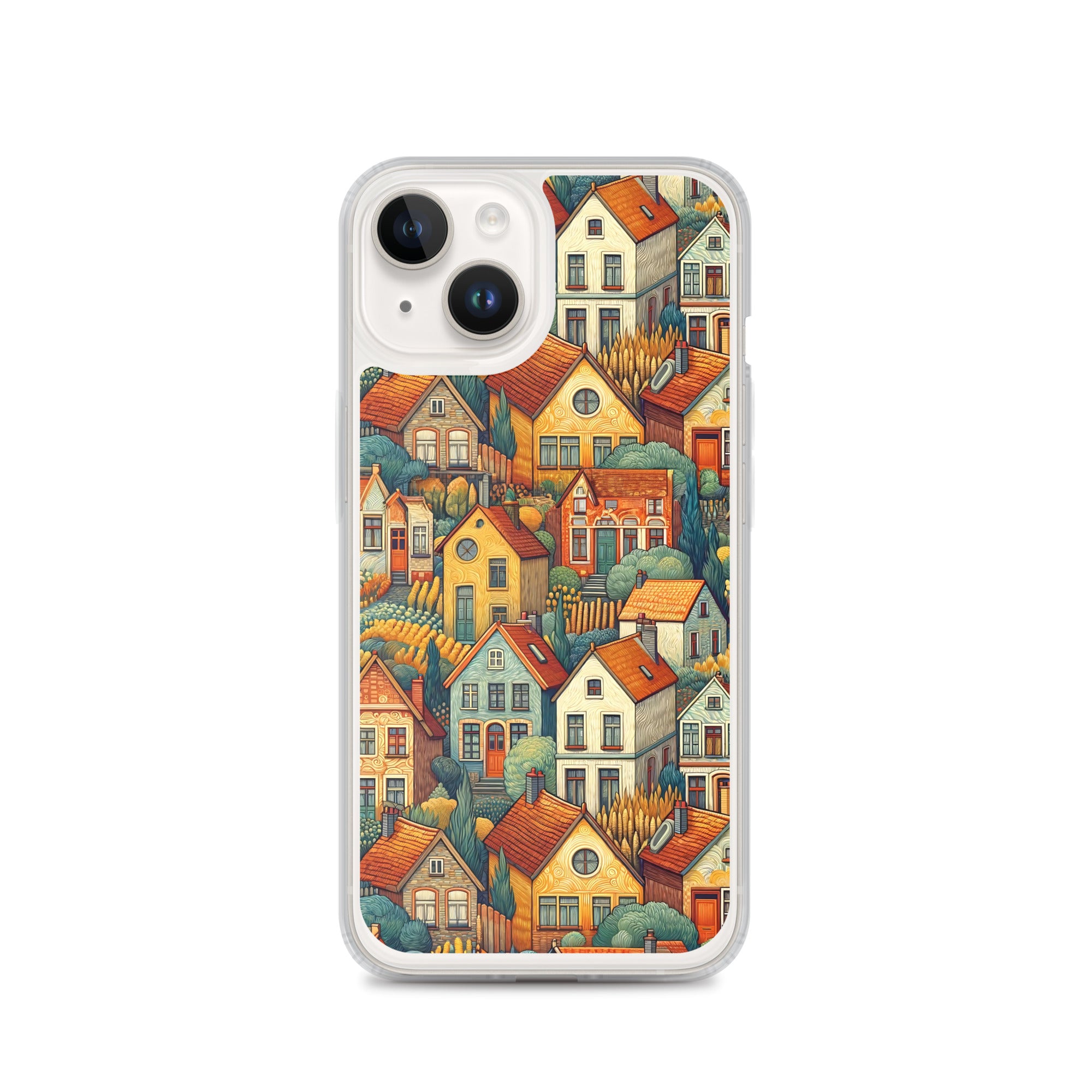 Famous Painting iPhone® Case | Clear Art Case for iPhone® Vincent van Gogh 'Houses at Auvers'