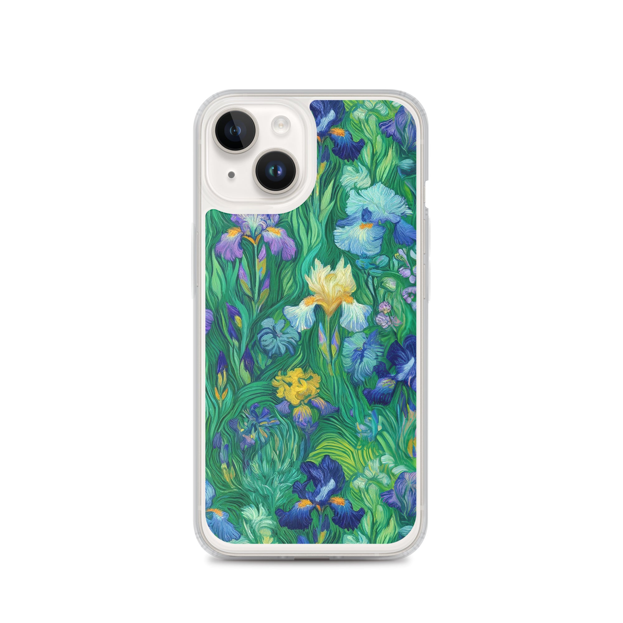 iPhone®-Hülle „Schwertlilien“ von Vincent van Gogh, berühmtes Gemälde | Transparente Kunsthülle für iPhone®