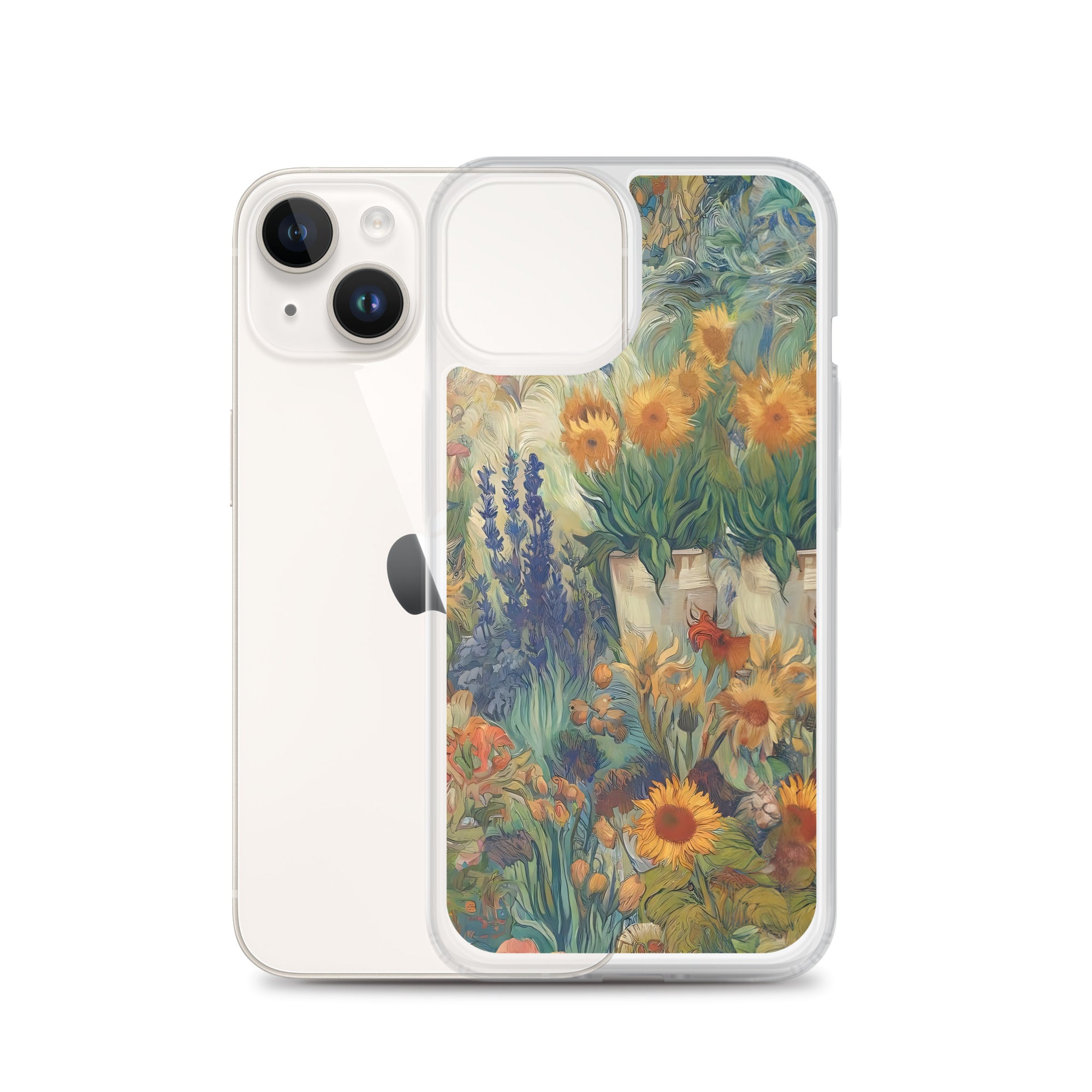 Vincent van Goghs berühmtes Gemälde „Garten in Arles“ – iPhone®-Hülle | Transparente Kunsthülle für iPhone®