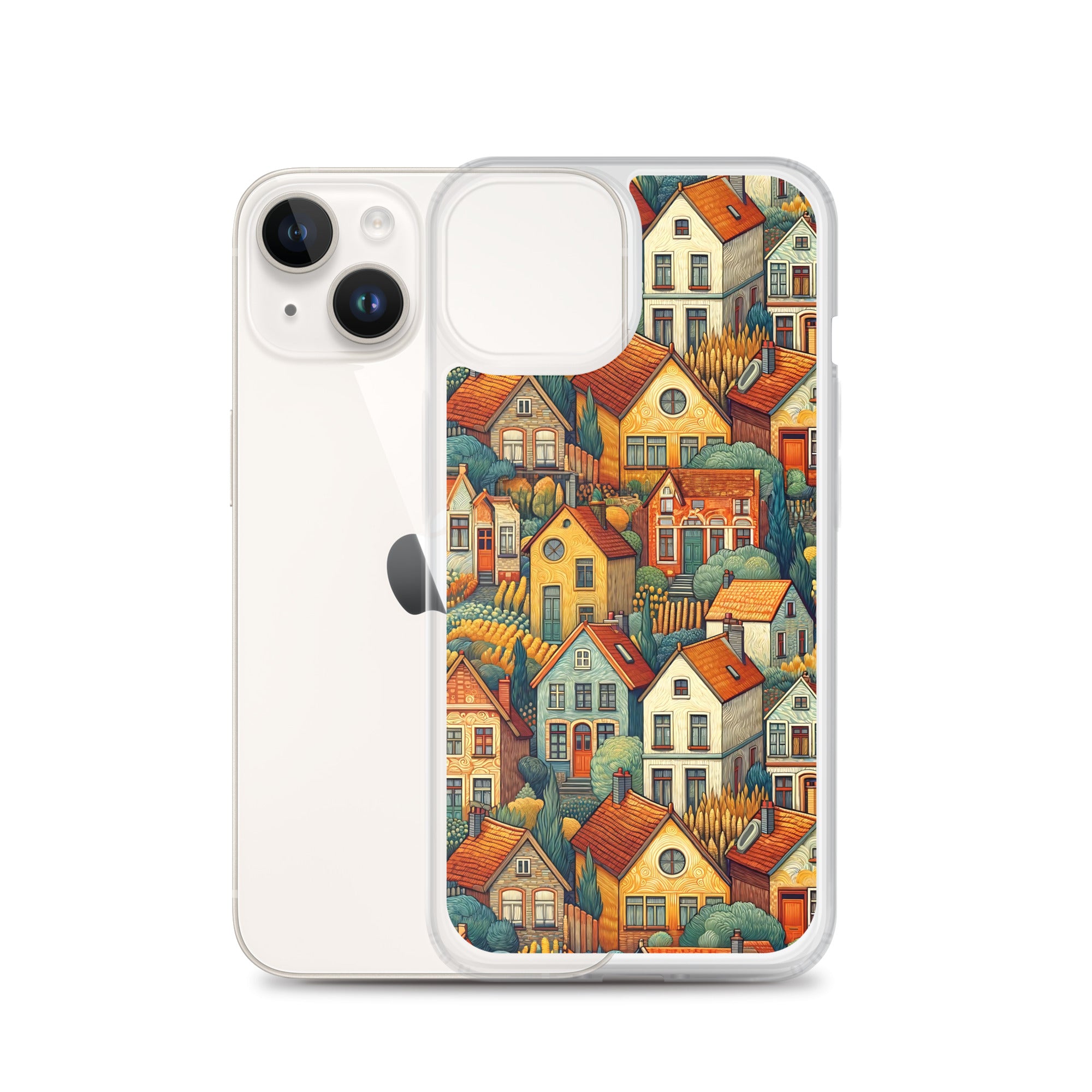 Famous Painting iPhone® Case | Clear Art Case for iPhone® Vincent van Gogh 'Houses at Auvers'