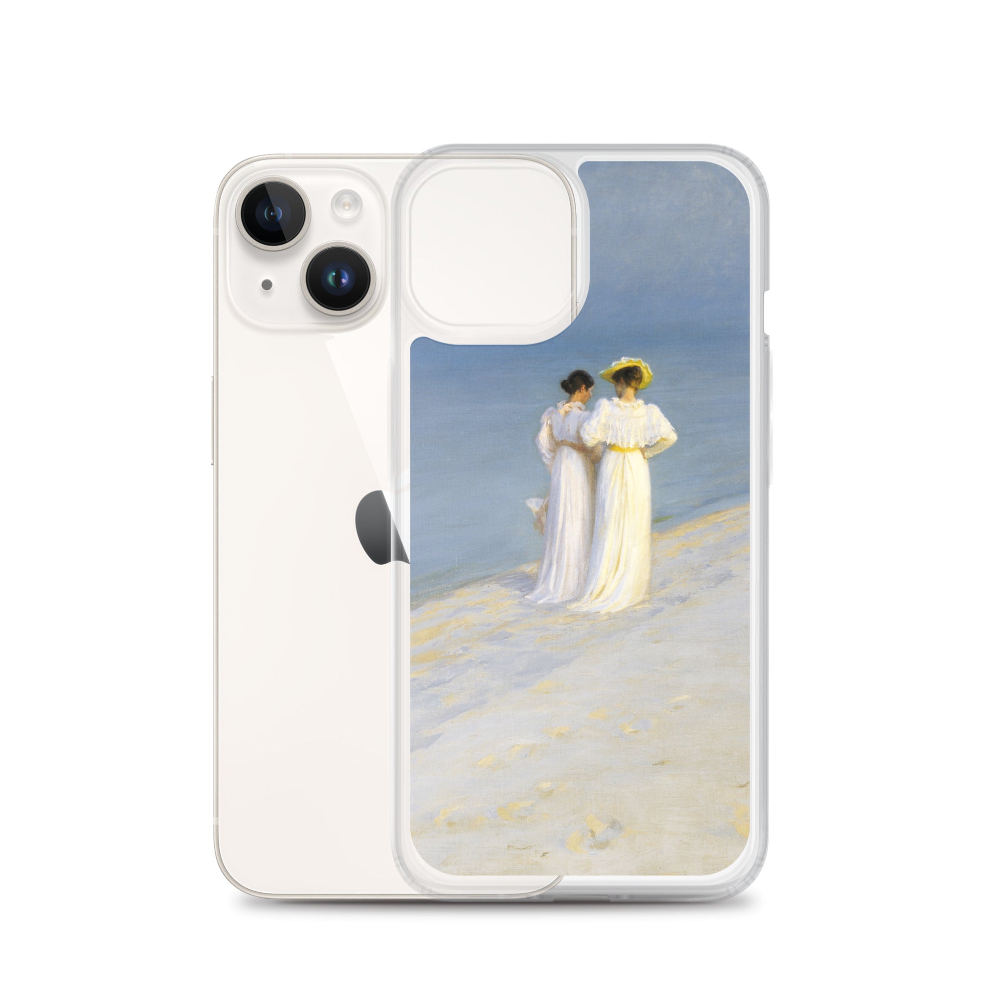 P.S. Krøyer 'Summer Evening on Skagen's Southern Beach' Famous Painting iPhone® Case | Clear Art Case for iPhone®