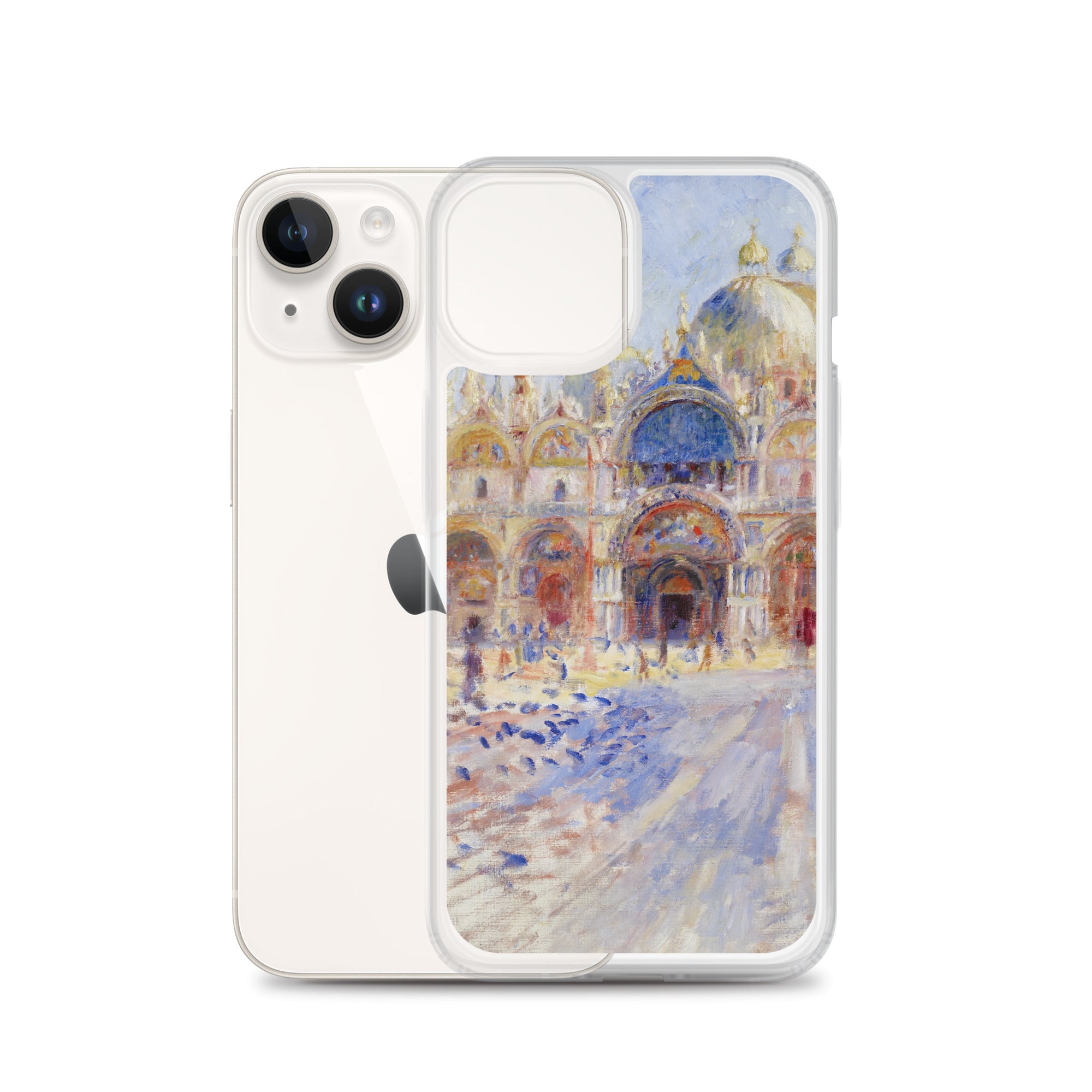 Pierre-Auguste Renoir 'The Piazza San Marco, Venice' Famous Painting iPhone® Case | Clear Art Case for iPhone®