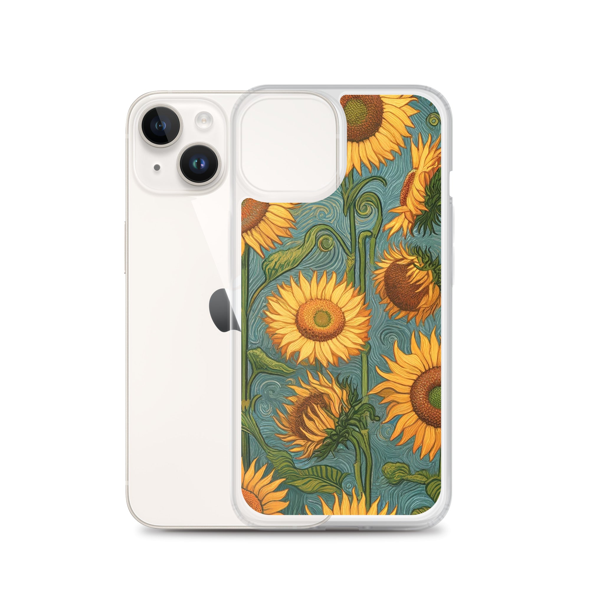 Vincent van Goghs berühmtes Gemälde „Sonnenblumen“ – iPhone®-Hülle | Transparente Kunsthülle für iPhone®