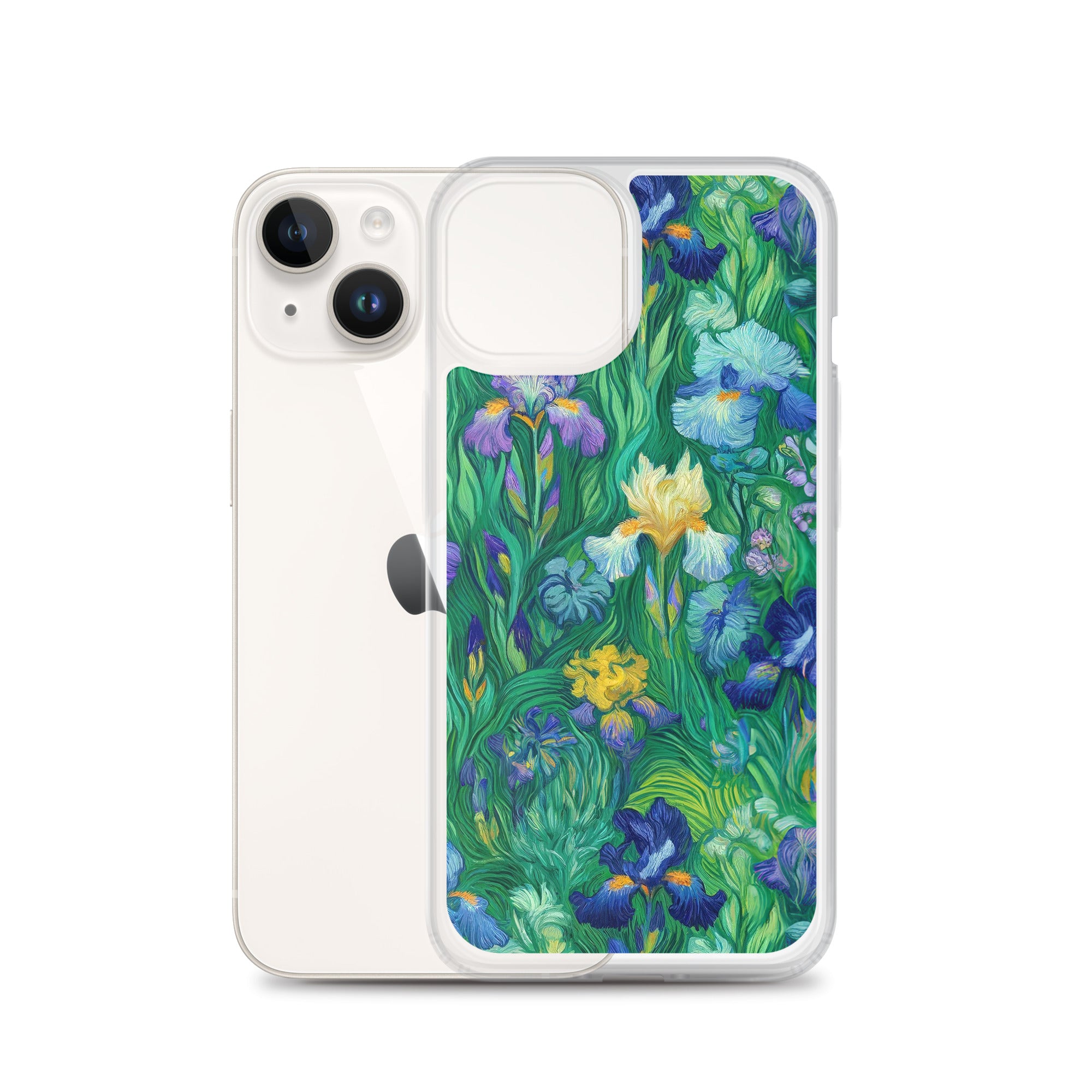 iPhone®-Hülle „Schwertlilien“ von Vincent van Gogh, berühmtes Gemälde | Transparente Kunsthülle für iPhone®