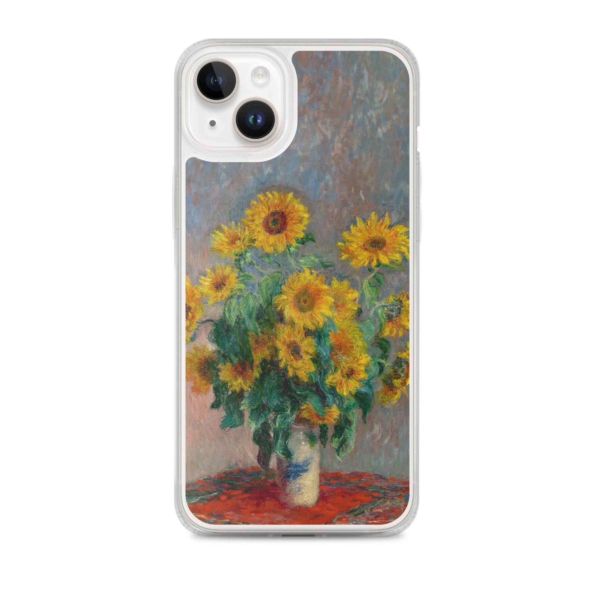 Claude Monet „Sonnenblumenstrauß“, berühmtes Gemälde, iPhone®-Hülle | Transparente Kunsthülle für iPhone®