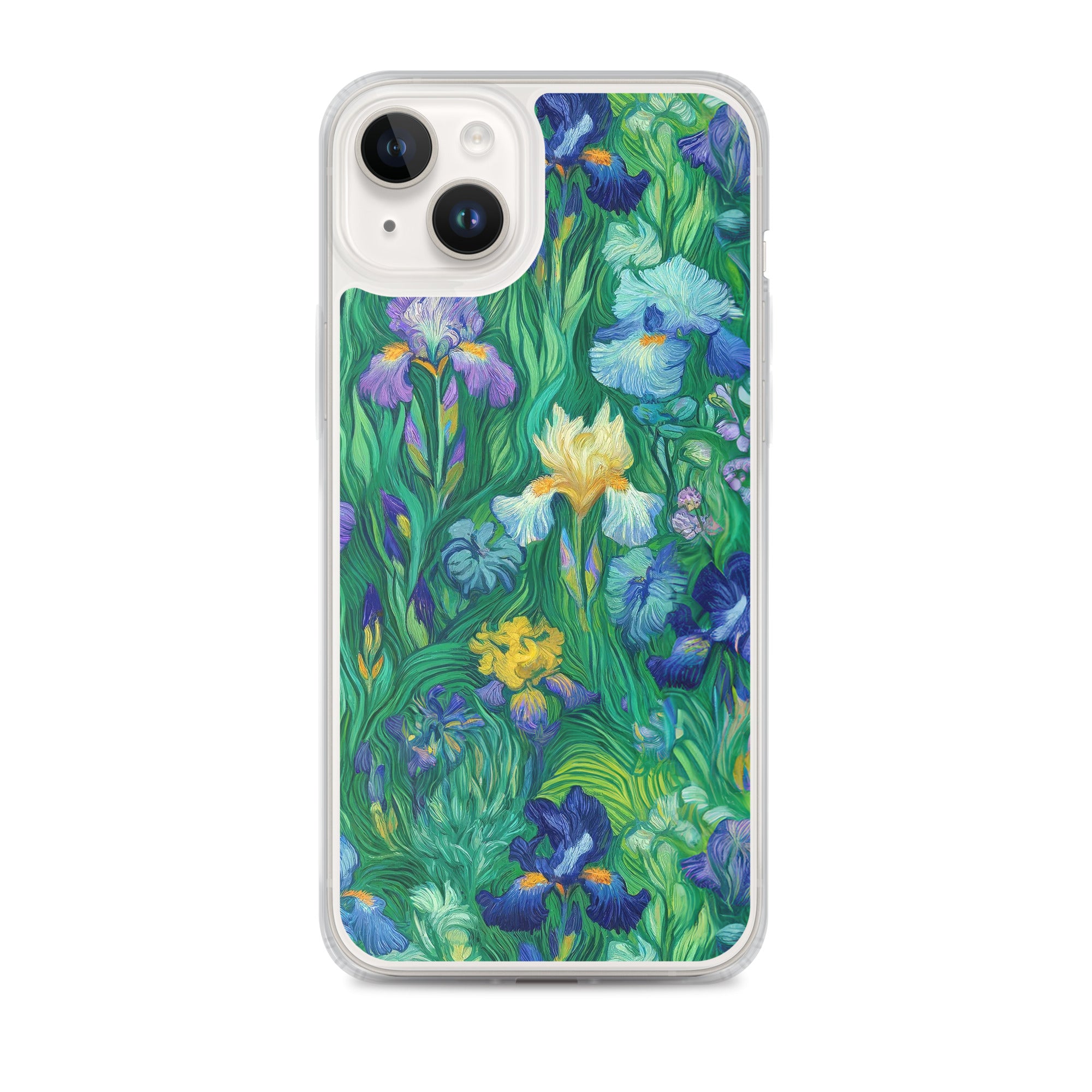 iPhone®-Hülle „Schwertlilien“ von Vincent van Gogh, berühmtes Gemälde | Transparente Kunsthülle für iPhone®