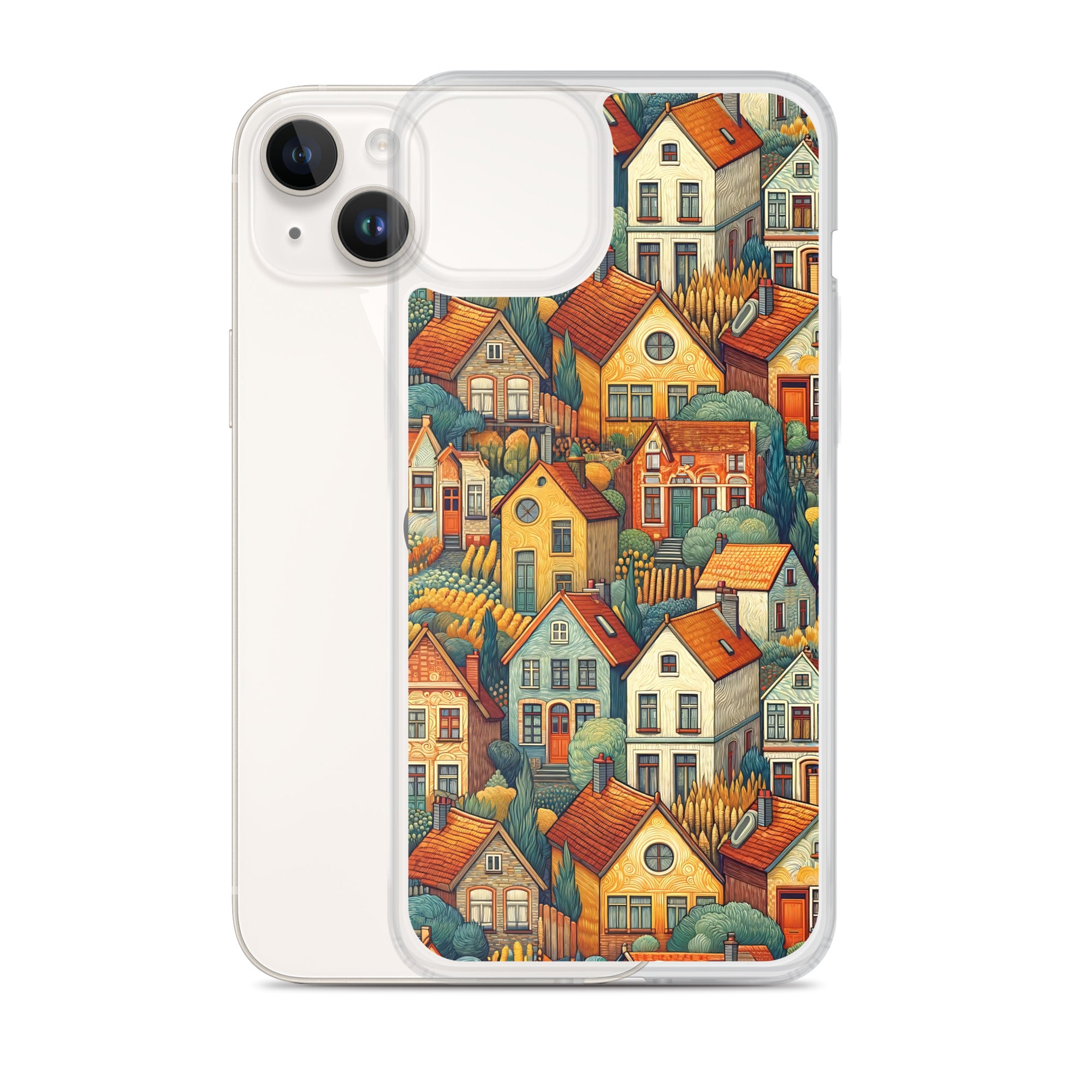 Famous Painting iPhone® Case | Clear Art Case for iPhone® Vincent van Gogh 'Houses at Auvers'