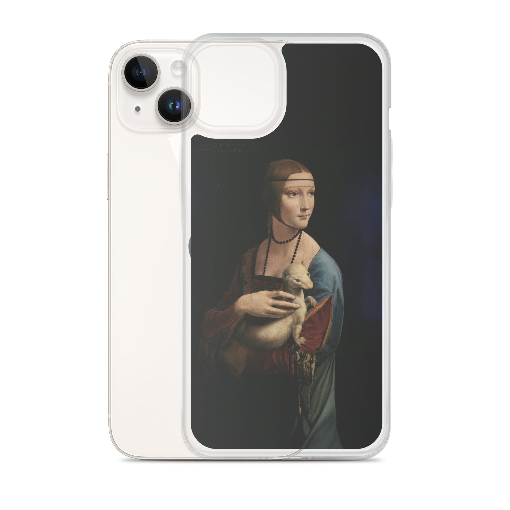 Leonardo da Vinci „Dame mit dem Hermelin“, berühmtes Gemälde, iPhone®-Hülle | Transparente Kunsthülle für iPhone®