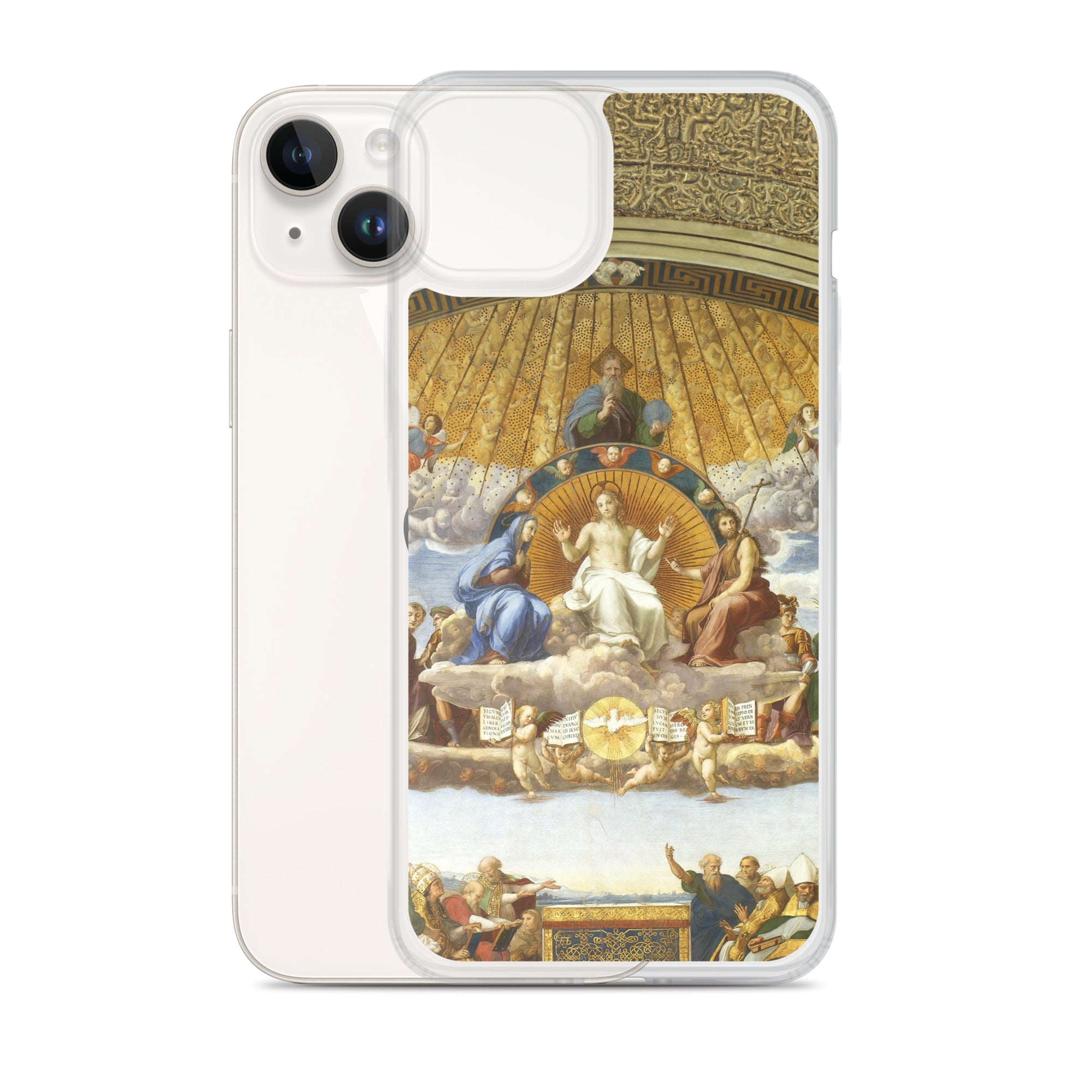 Raphael „Disputation des Allerheiligsten Abendmahls“, berühmtes Gemälde, iPhone®-Hülle | Transparente Kunsthülle für iPhone®