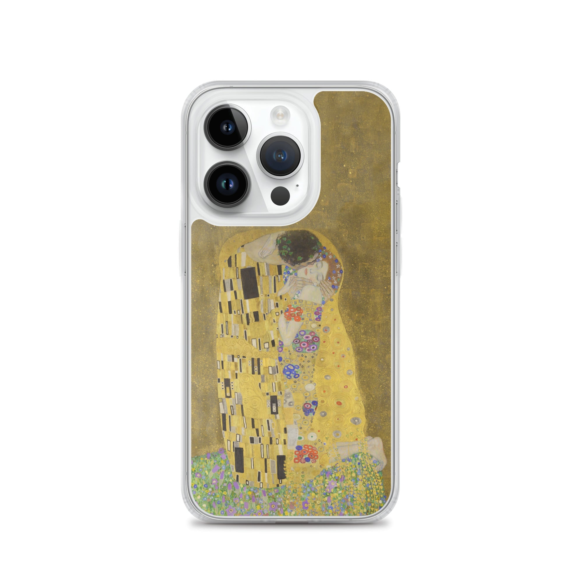Gustav Klimt „Der Kuss“ Berühmtes Gemälde iPhone® Hülle | Transparente Kunsthülle für iPhone®