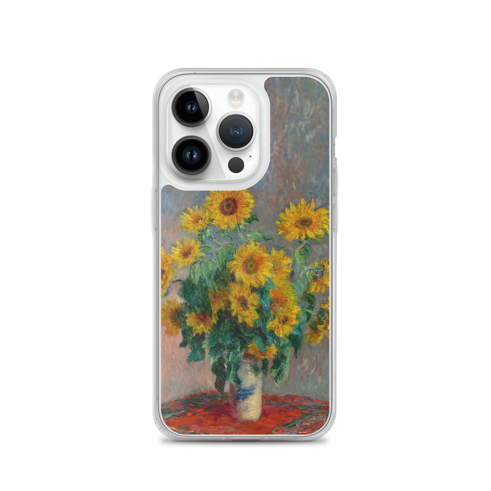 Claude Monet „Sonnenblumenstrauß“, berühmtes Gemälde, iPhone®-Hülle | Transparente Kunsthülle für iPhone®