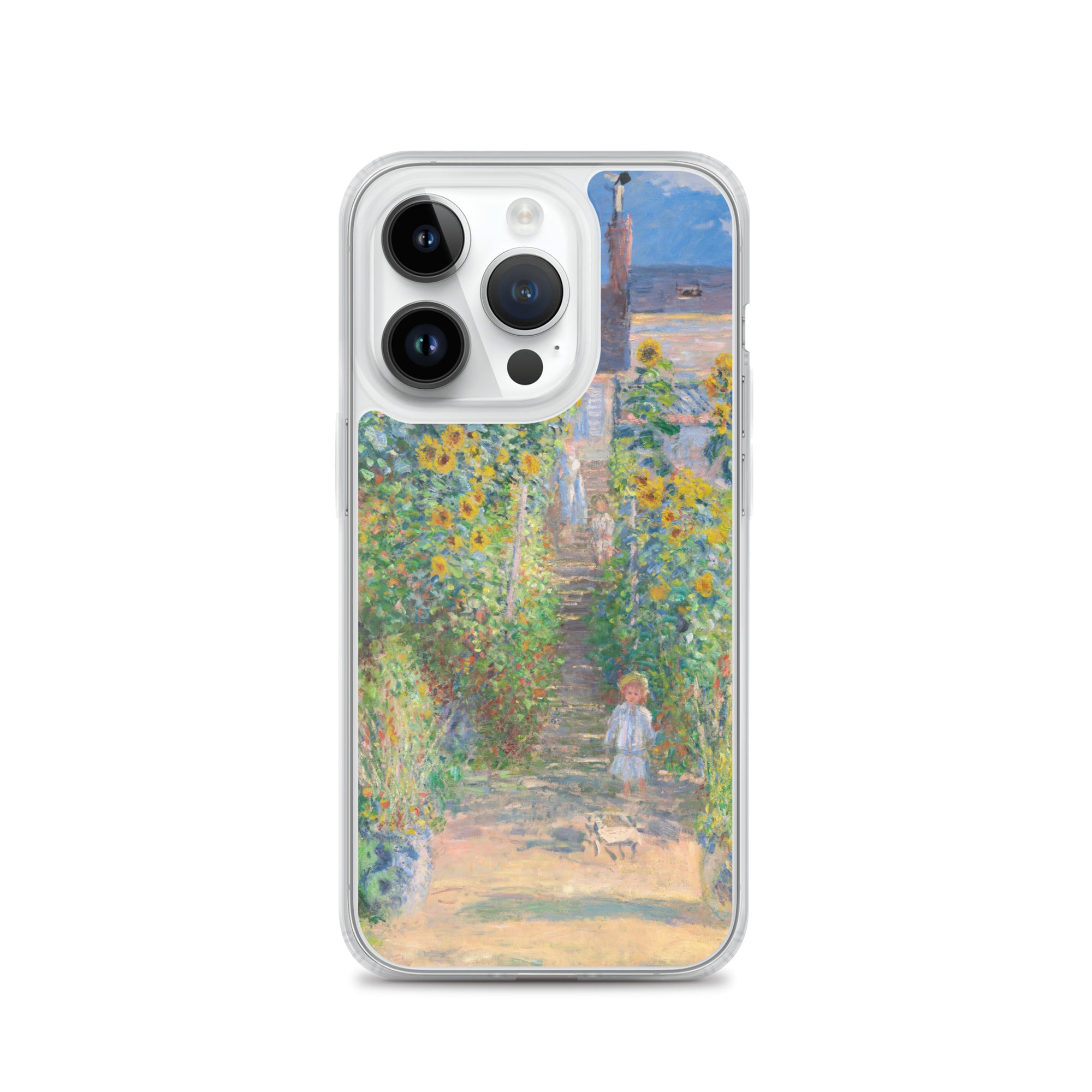 Claude Monet „Der Garten des Künstlers in Vétheuil“, berühmtes Gemälde, iPhone®-Hülle | Transparente Kunsthülle für iPhone® 