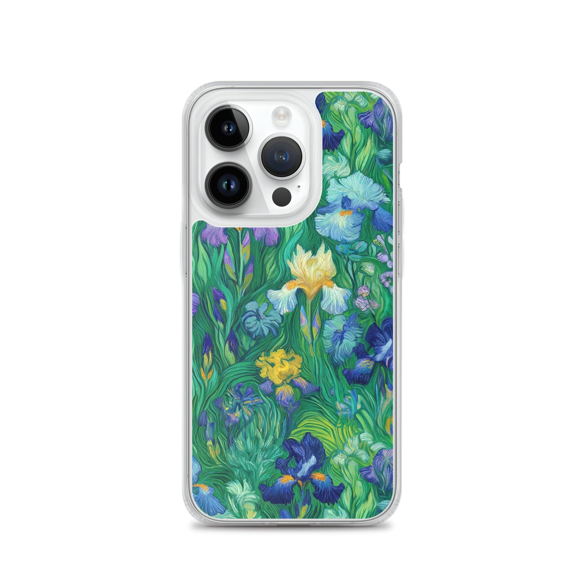 iPhone®-Hülle „Schwertlilien“ von Vincent van Gogh, berühmtes Gemälde | Transparente Kunsthülle für iPhone®