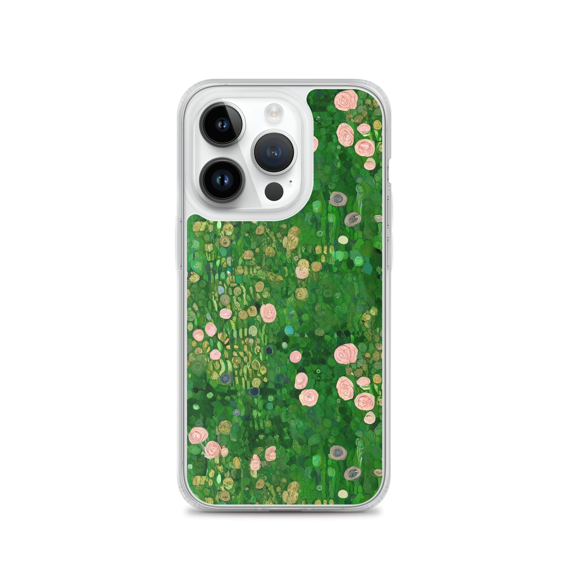 Gustav Klimt 'Rosebushes under the Trees' Famous Painting iPhone® Case | Clear Art Case for iPhone®