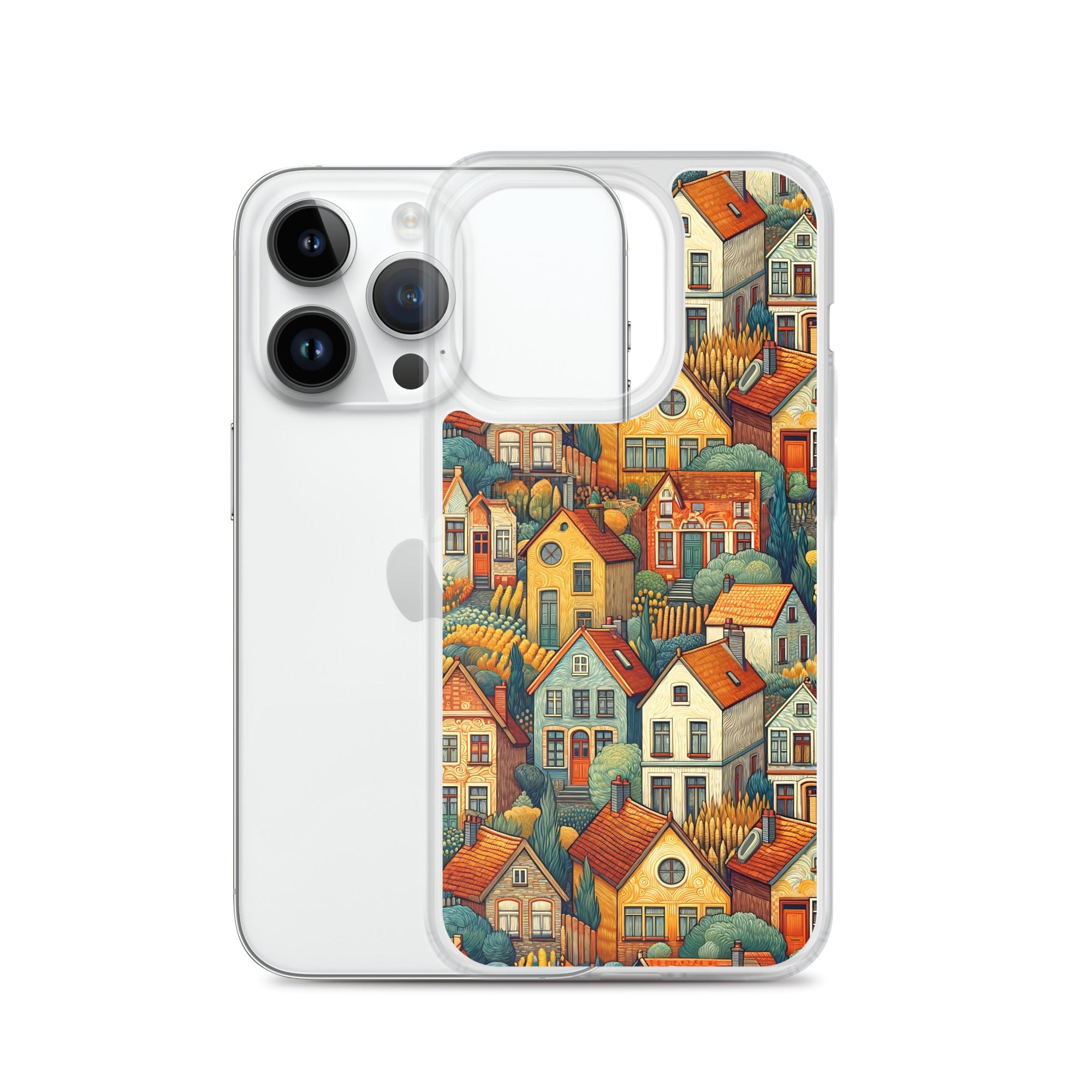 Famous Painting iPhone® Case | Clear Art Case for iPhone® Vincent van Gogh 'Houses at Auvers'