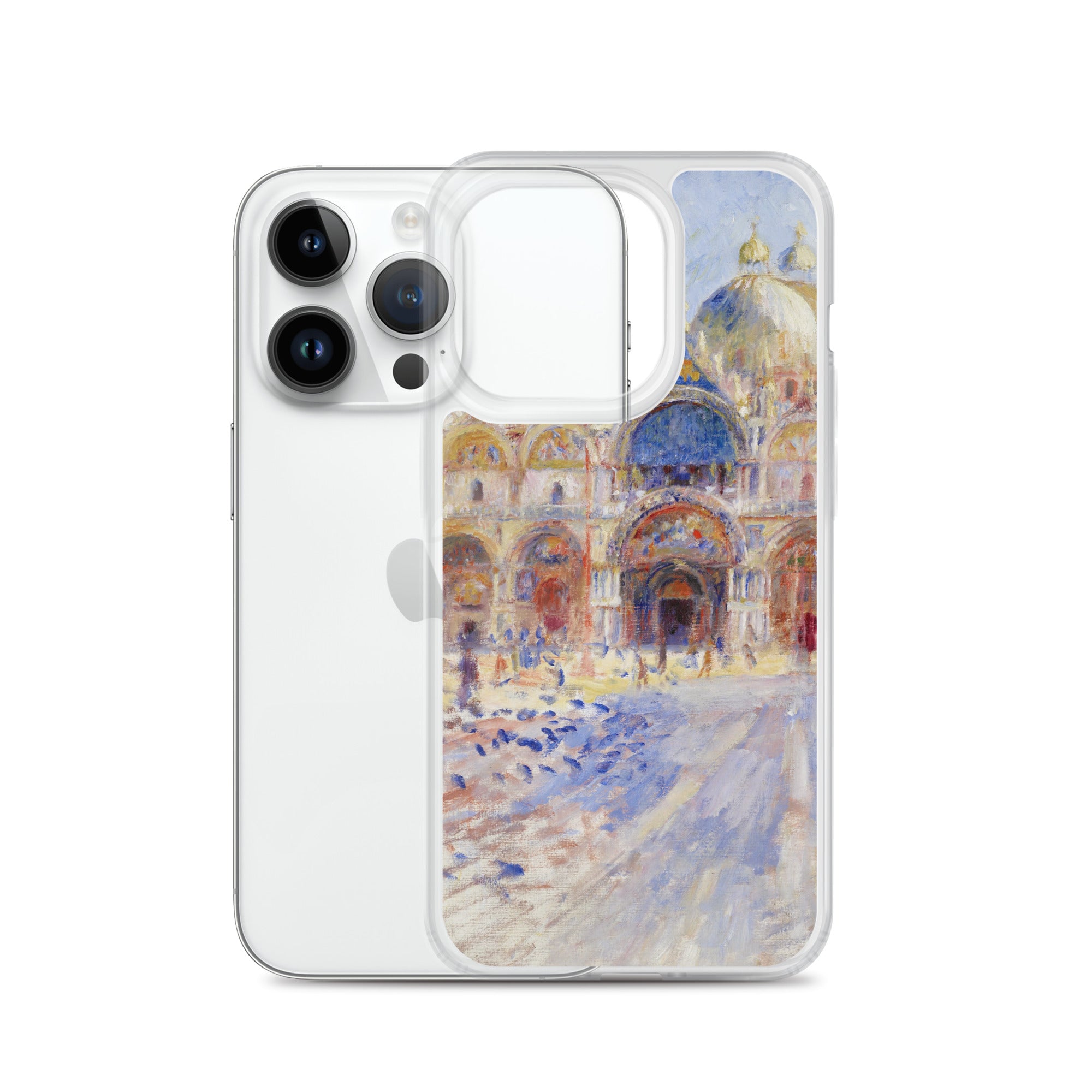 Pierre-Auguste Renoir 'The Piazza San Marco, Venice' Famous Painting iPhone® Case | Clear Art Case for iPhone®