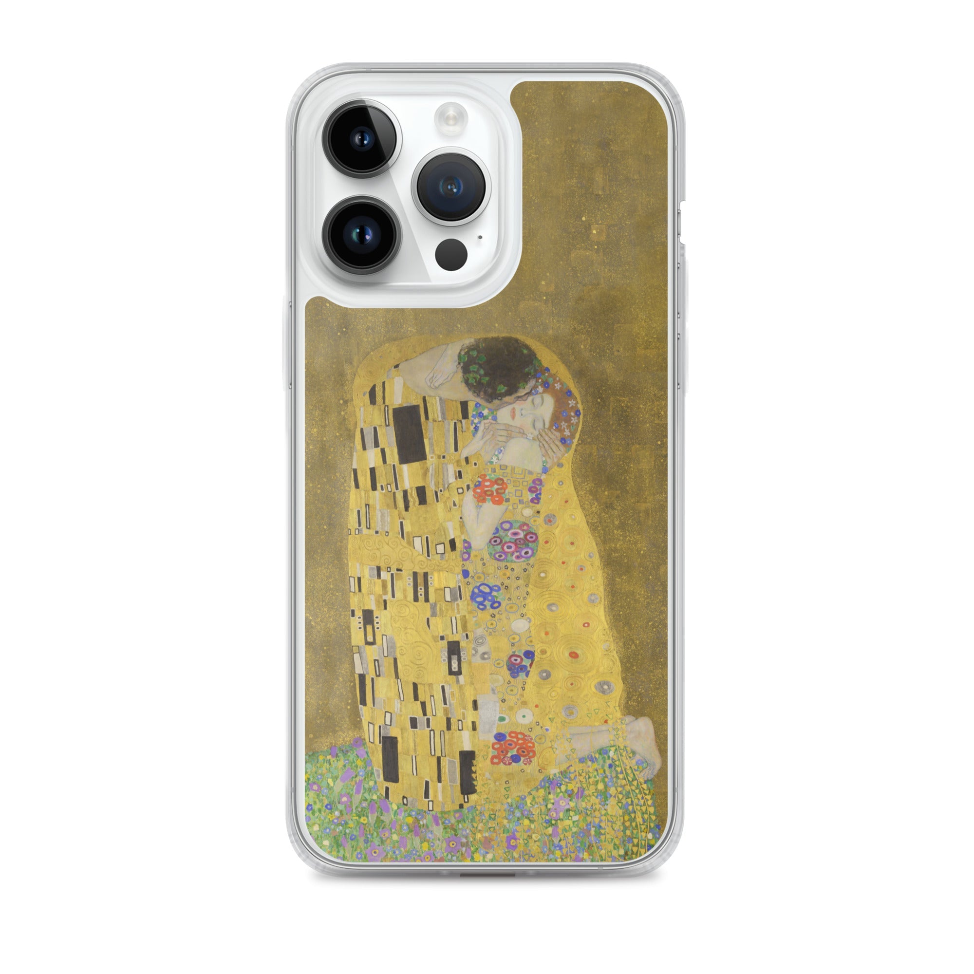 Gustav Klimt „Der Kuss“ Berühmtes Gemälde iPhone® Hülle | Transparente Kunsthülle für iPhone®