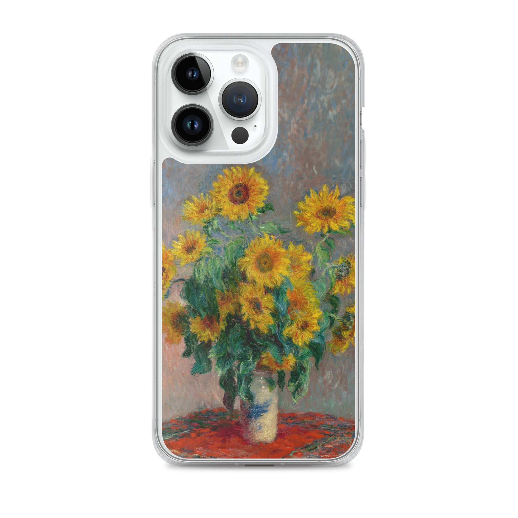 Claude Monet „Sonnenblumenstrauß“, berühmtes Gemälde, iPhone®-Hülle | Transparente Kunsthülle für iPhone®