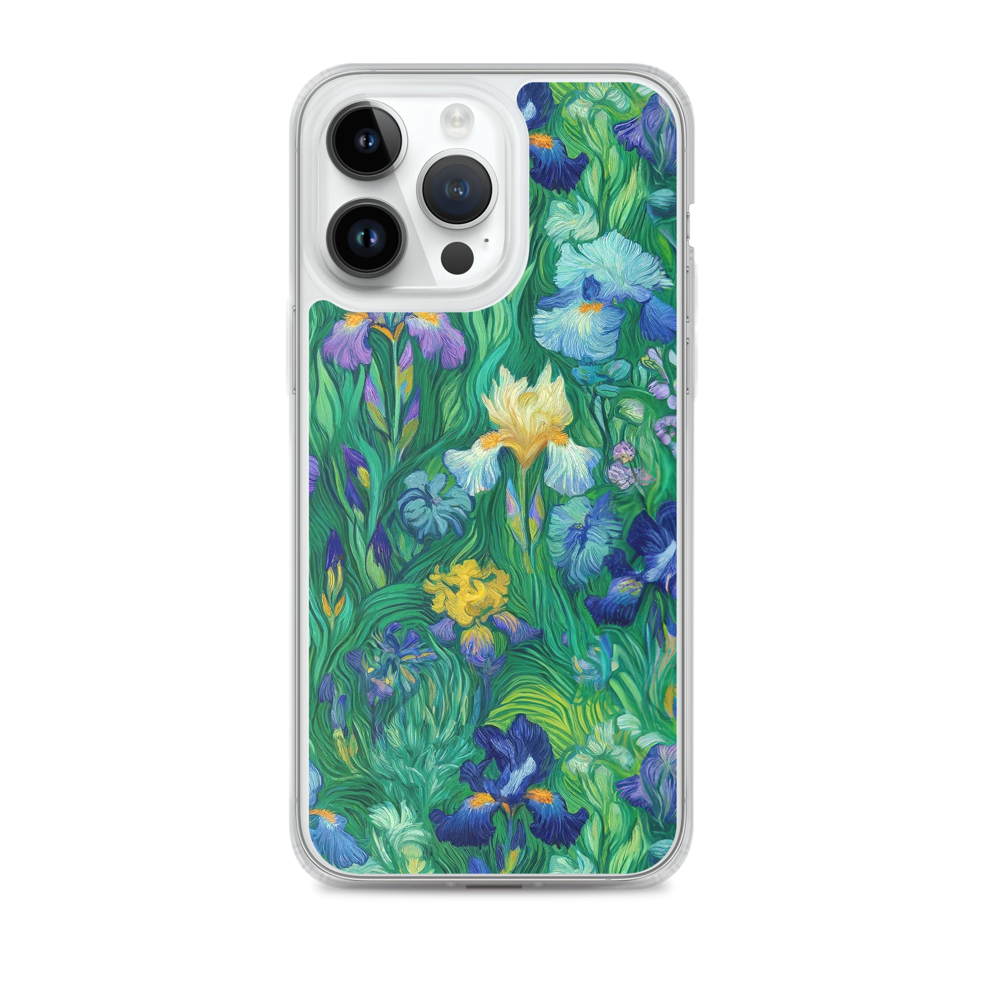 iPhone®-Hülle „Schwertlilien“ von Vincent van Gogh, berühmtes Gemälde | Transparente Kunsthülle für iPhone®