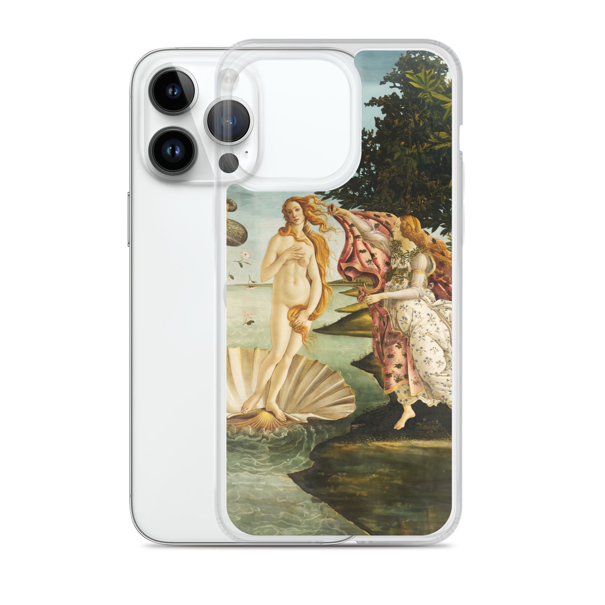 Sandro Botticellis berühmtes Gemälde „Die Geburt der Venus“ – iPhone®-Hülle | Transparente Kunsthülle für iPhone®