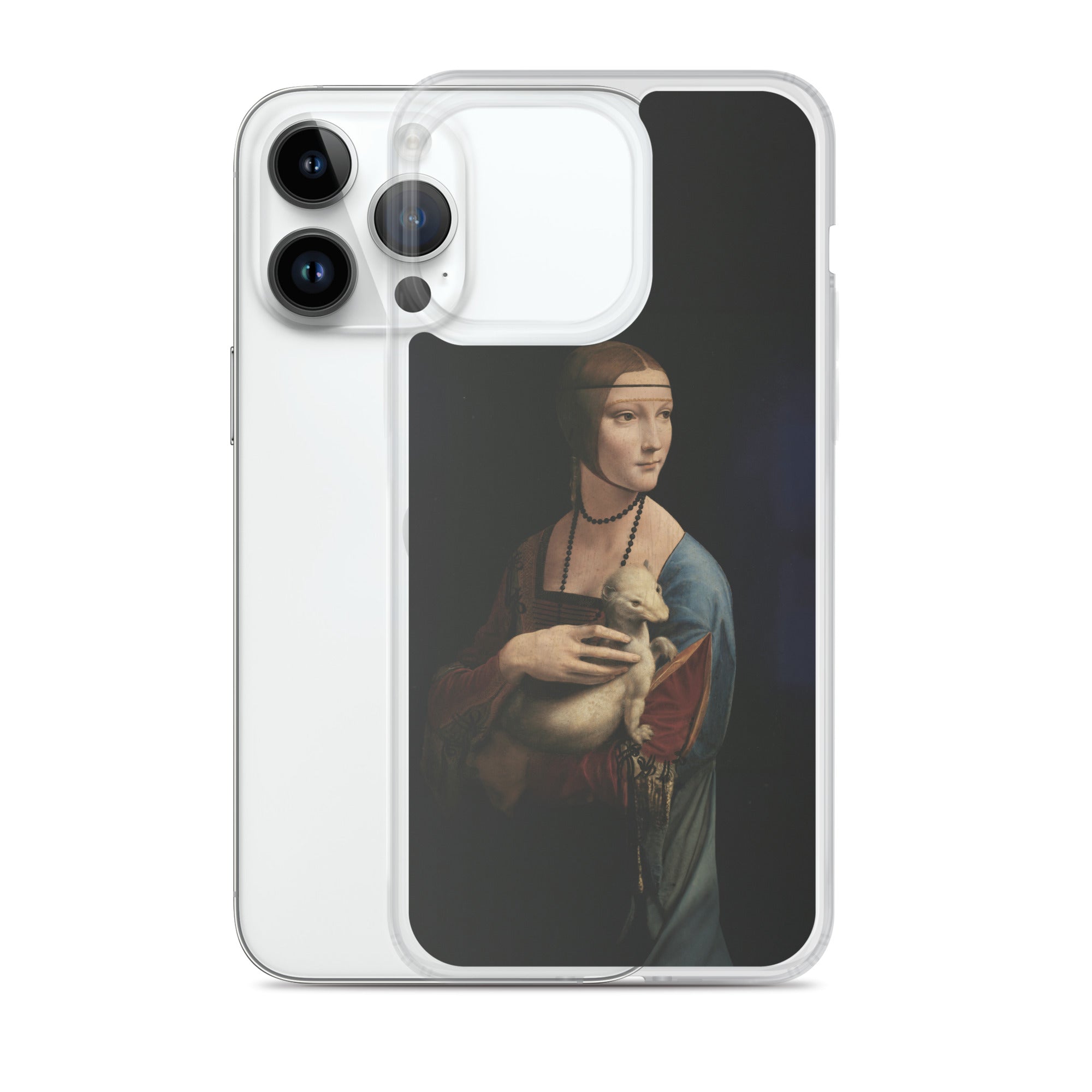 Leonardo da Vinci „Dame mit dem Hermelin“, berühmtes Gemälde, iPhone®-Hülle | Transparente Kunsthülle für iPhone®