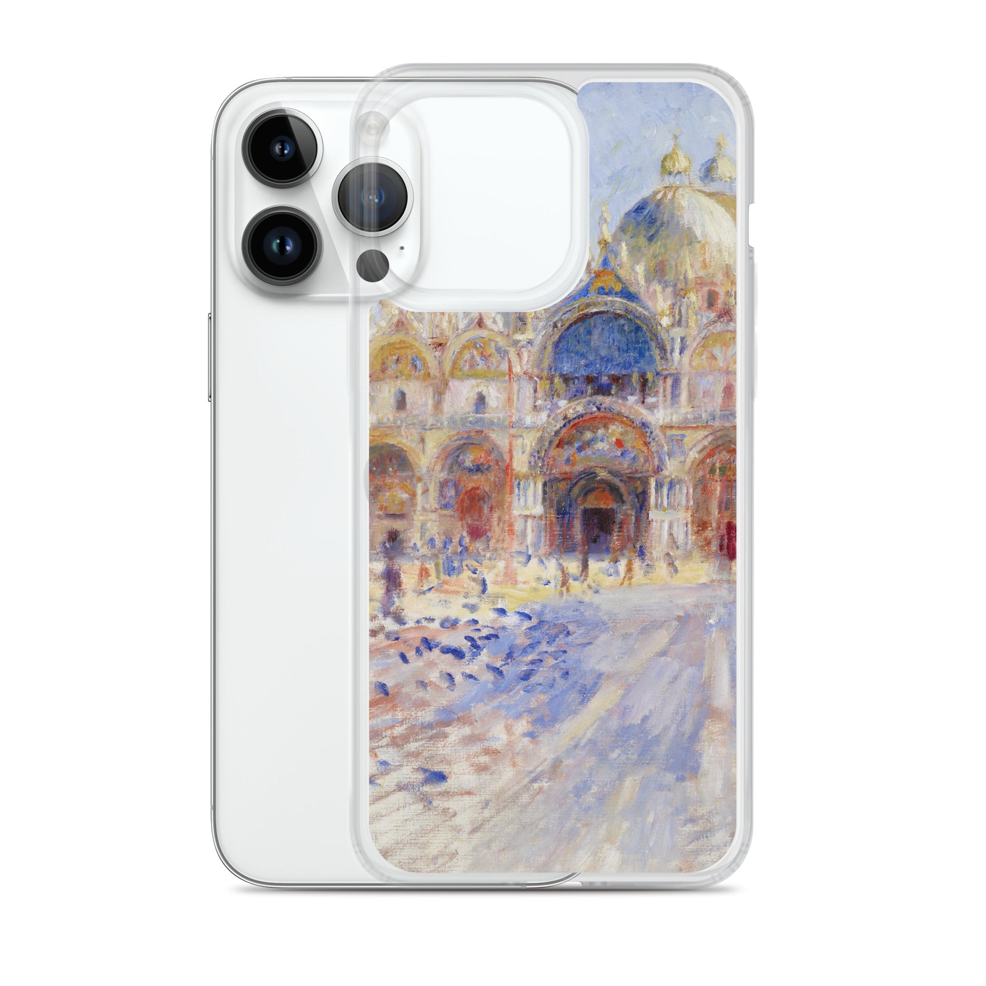 Pierre-Auguste Renoir 'The Piazza San Marco, Venice' Famous Painting iPhone® Case | Clear Art Case for iPhone®