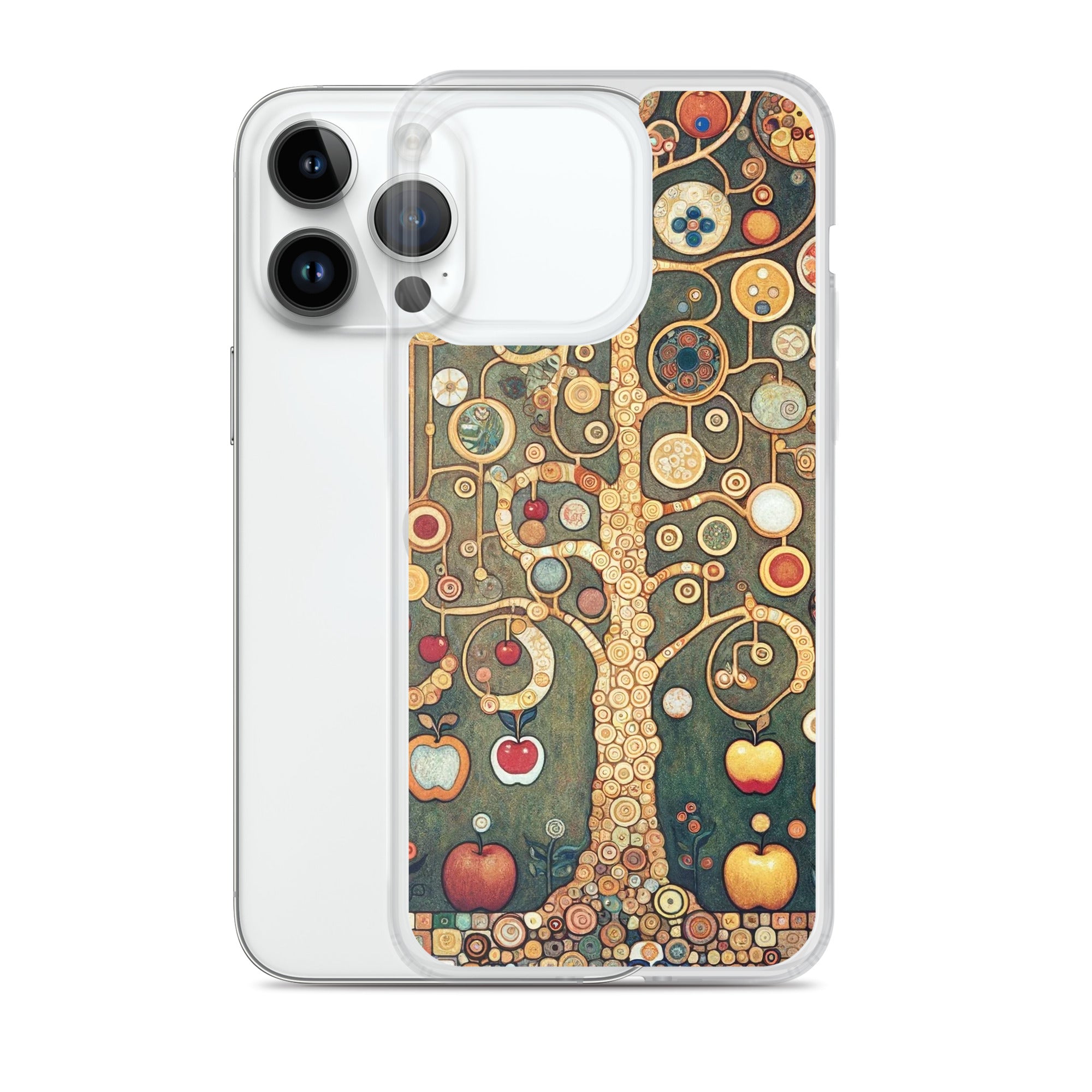 Gustav Klimt „Apfelbaum I“ Berühmtes Gemälde iPhone® Hülle | Transparente Kunsthülle für iPhone®