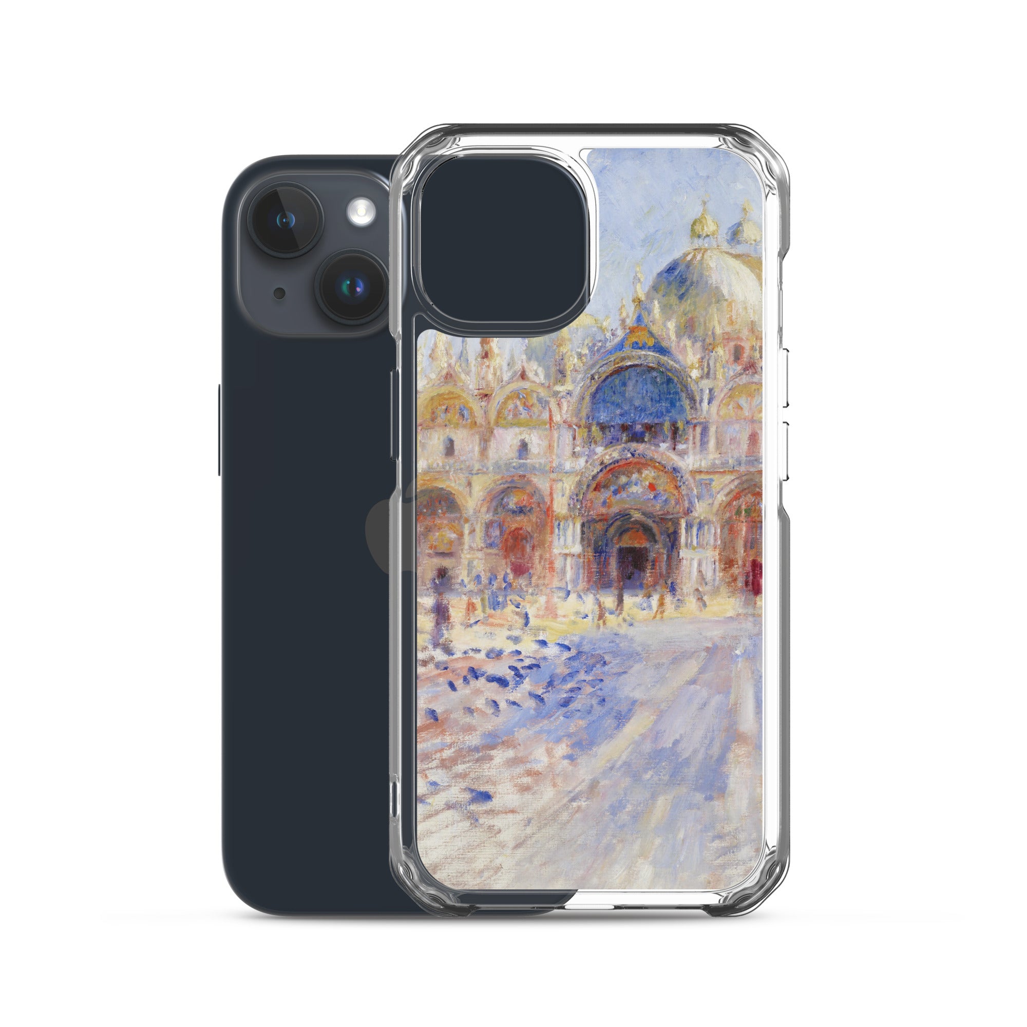 Pierre-Auguste Renoir 'The Piazza San Marco, Venice' Famous Painting iPhone® Case | Clear Art Case for iPhone®