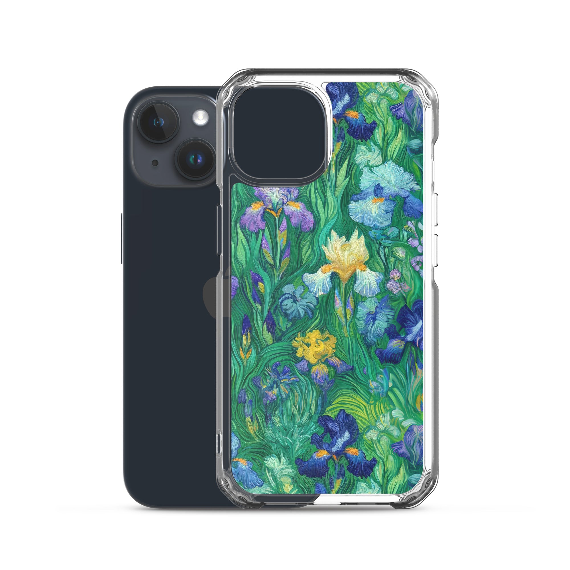 iPhone®-Hülle „Schwertlilien“ von Vincent van Gogh, berühmtes Gemälde | Transparente Kunsthülle für iPhone®