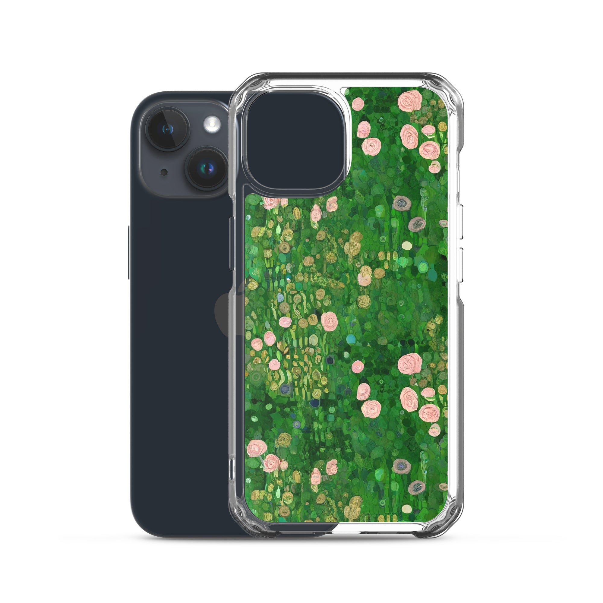 Gustav Klimt 'Rosebushes under the Trees' Famous Painting iPhone® Case | Clear Art Case for iPhone®