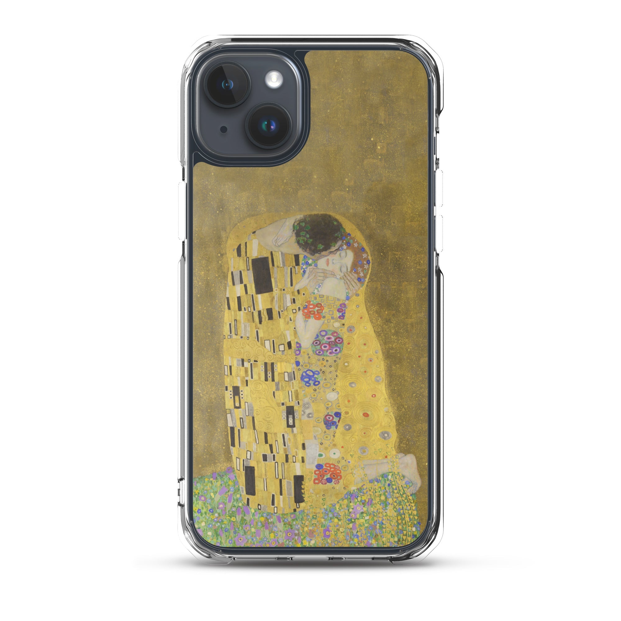 Gustav Klimt „Der Kuss“ Berühmtes Gemälde iPhone® Hülle | Transparente Kunsthülle für iPhone®