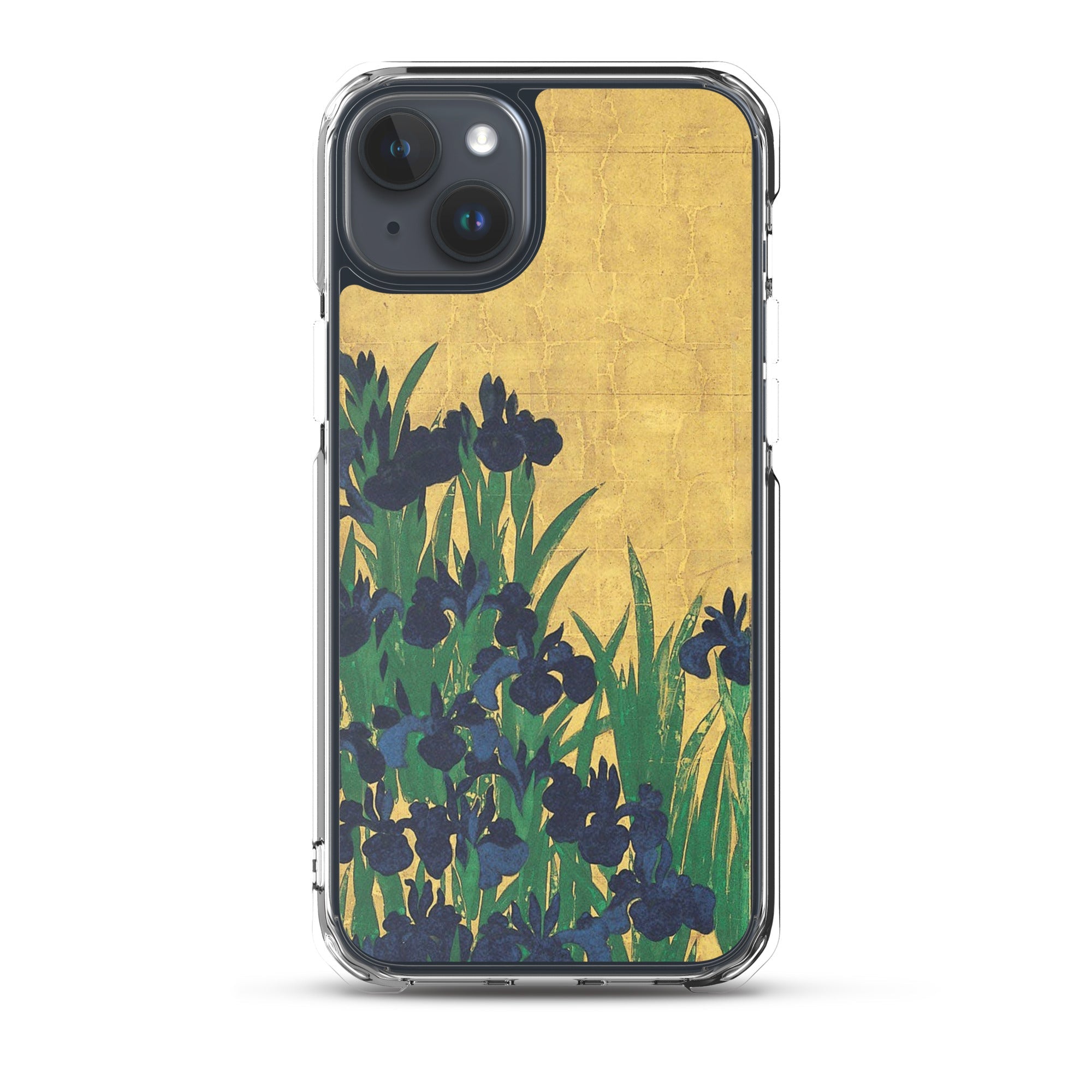 Ogata Kōrin 'Iris' berühmtes Gemälde iPhone® Hülle | Transparente Kunsthülle für iPhone®