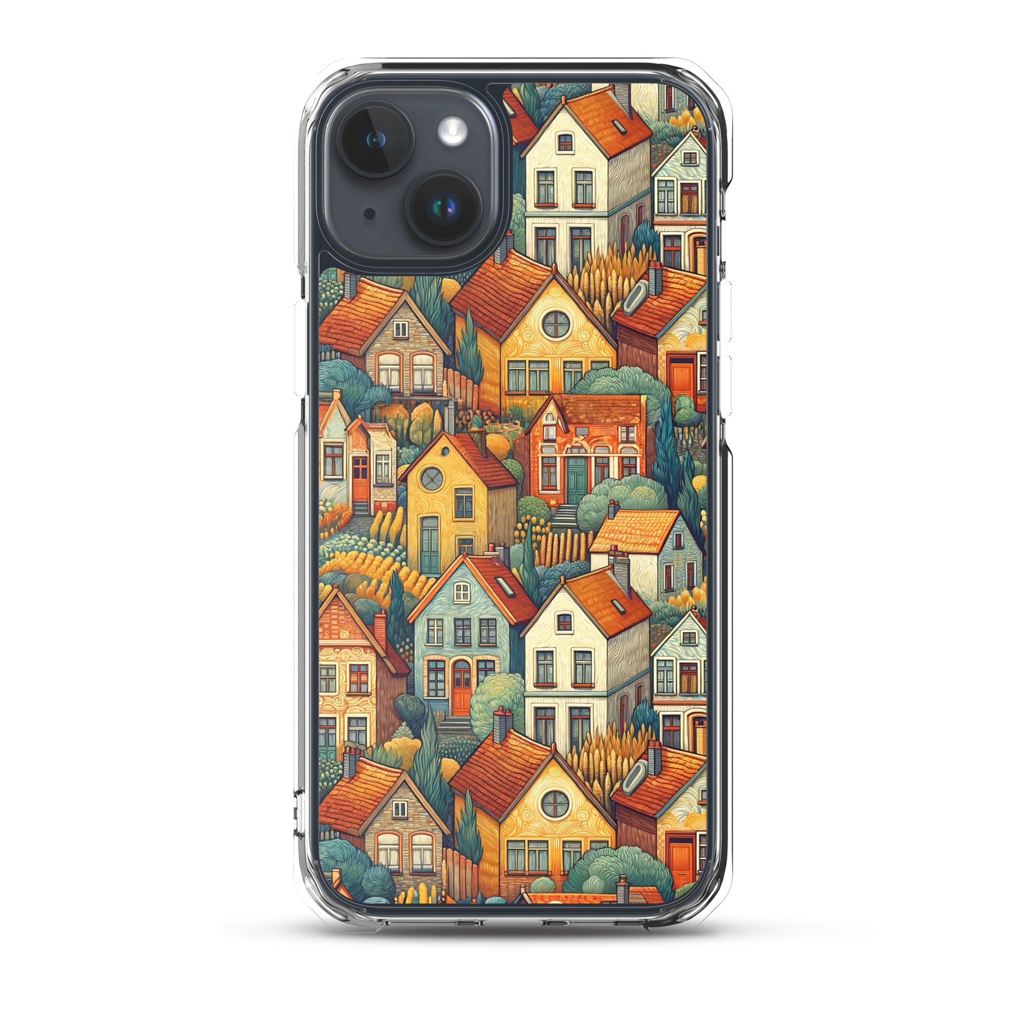 Famous Painting iPhone® Case | Clear Art Case for iPhone® Vincent van Gogh 'Houses at Auvers'