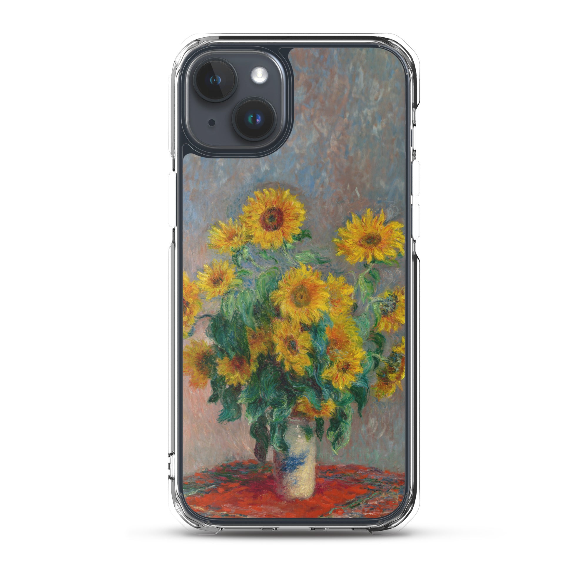 Claude Monet „Sonnenblumenstrauß“, berühmtes Gemälde, iPhone®-Hülle | Transparente Kunsthülle für iPhone®