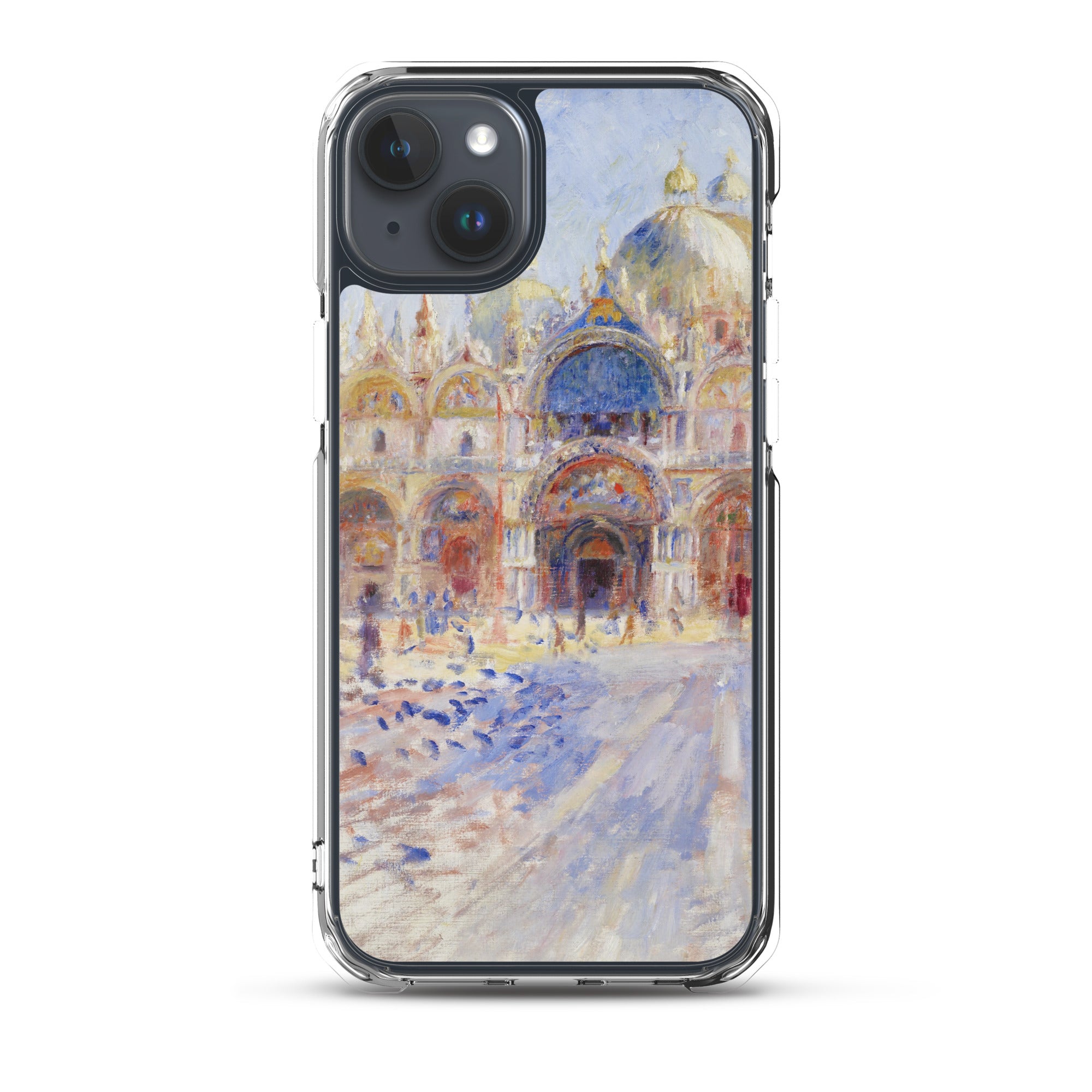 Pierre-Auguste Renoir 'The Piazza San Marco, Venice' Famous Painting iPhone® Case | Clear Art Case for iPhone®