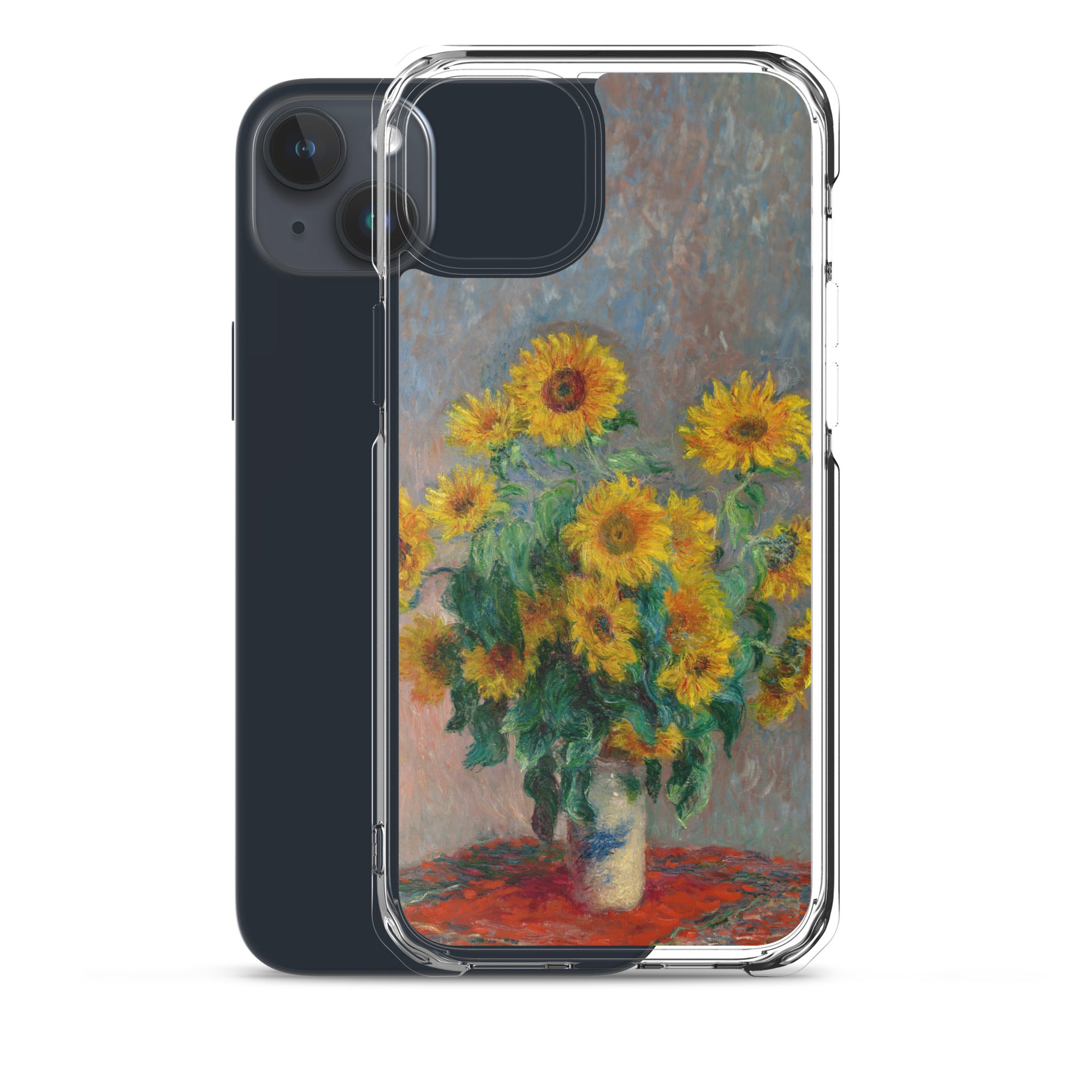 Claude Monet „Sonnenblumenstrauß“, berühmtes Gemälde, iPhone®-Hülle | Transparente Kunsthülle für iPhone®