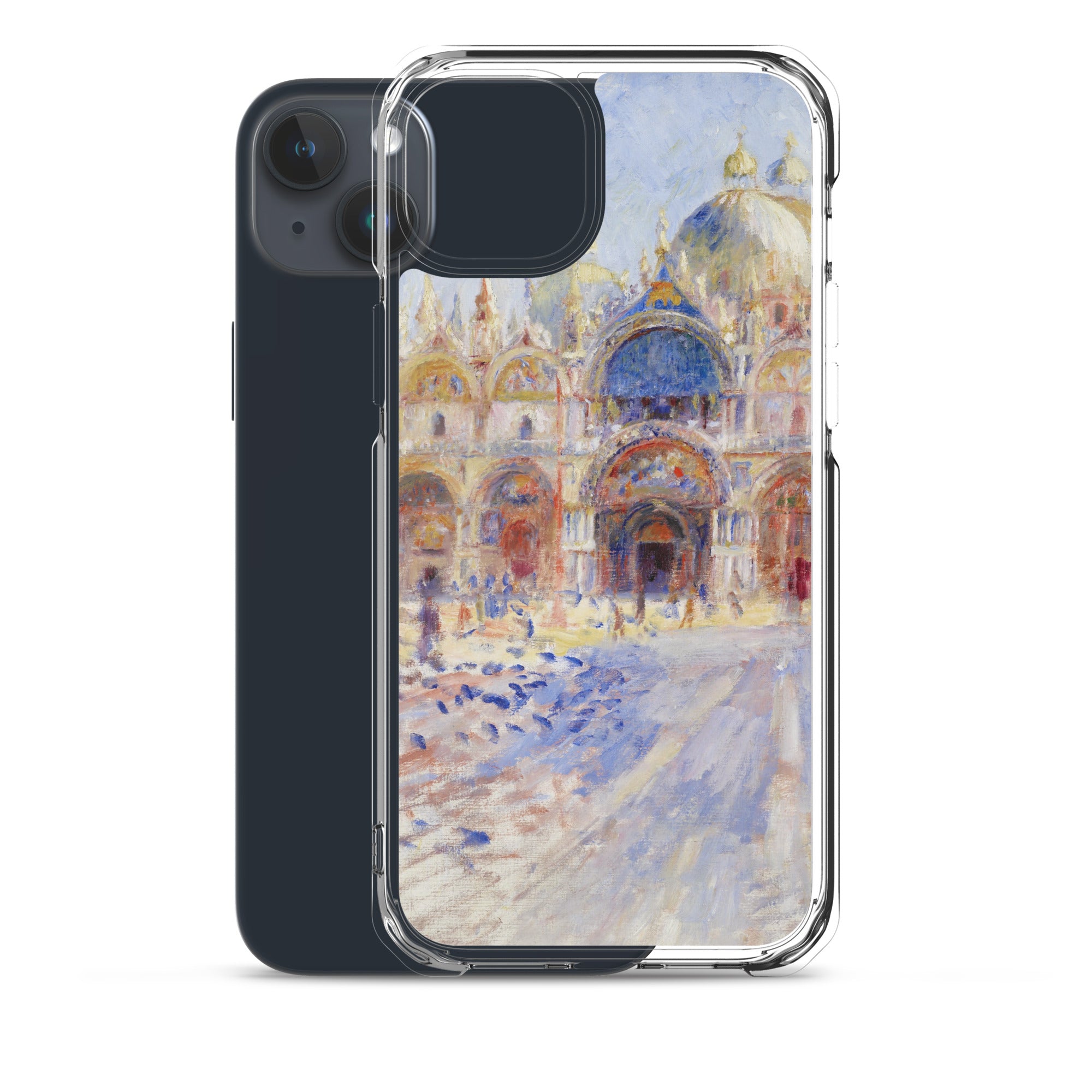 Pierre-Auguste Renoir 'The Piazza San Marco, Venice' Famous Painting iPhone® Case | Clear Art Case for iPhone®